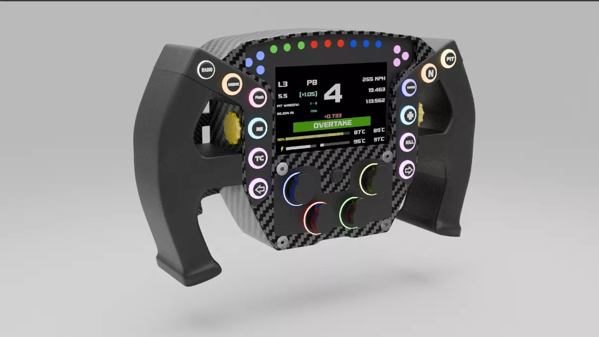 LMDH Steering wheel Low-poly 3D model_0