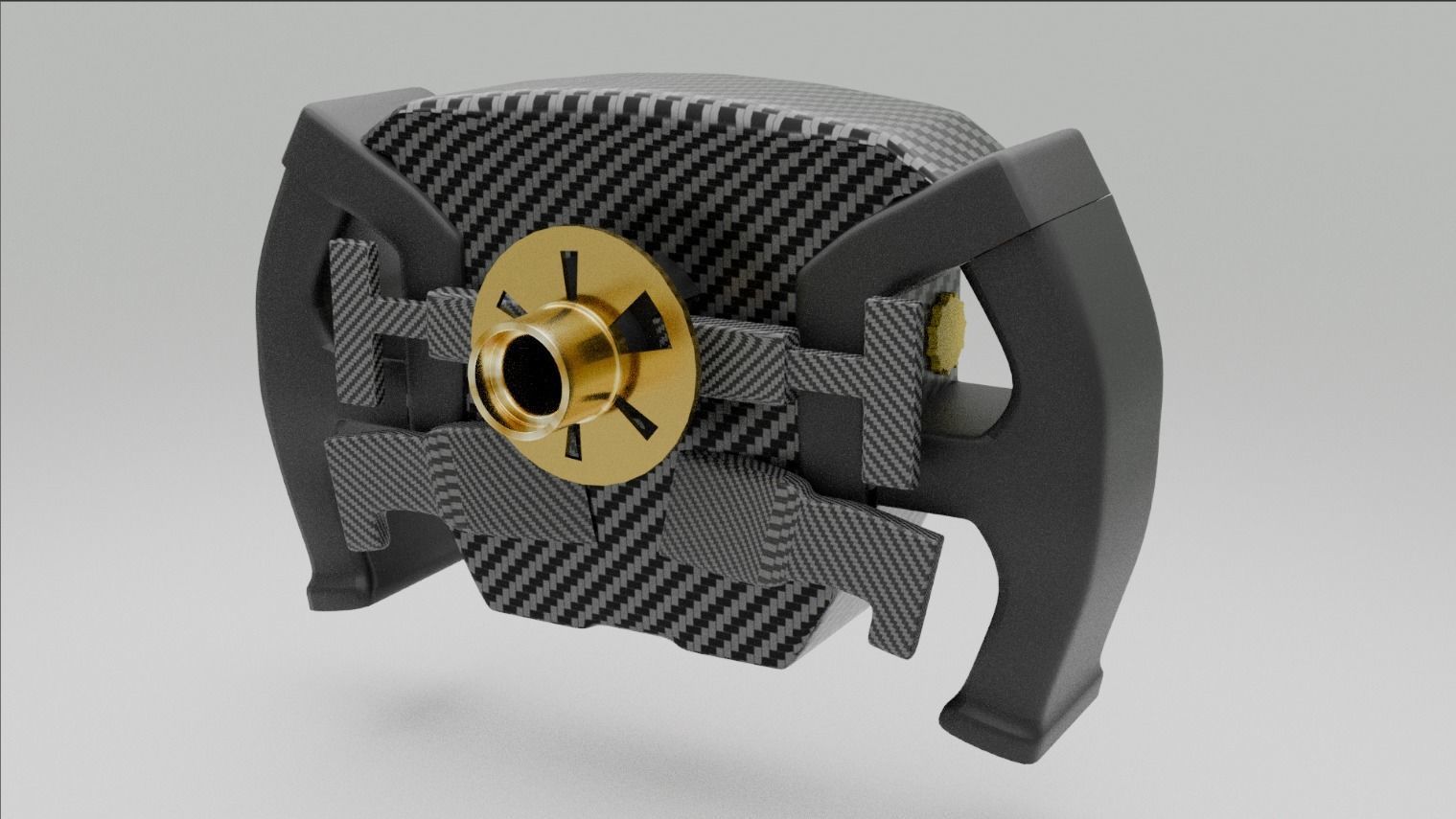 LMDH Steering wheel Low-poly 3D model_1