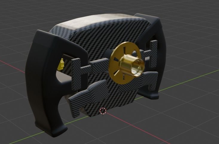 LMDH Steering wheel Low-poly 3D model_3