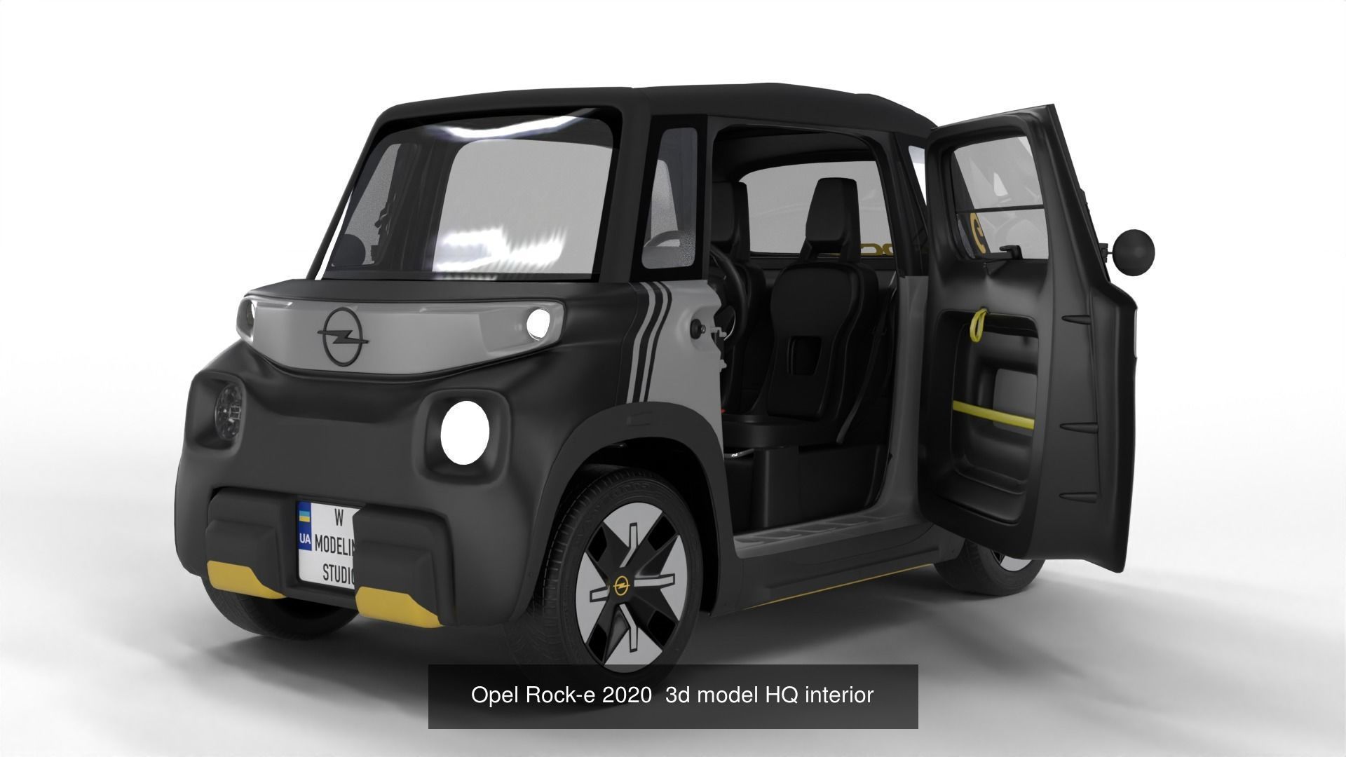 Pack mini-car HQ interior 3D Model Collection_4