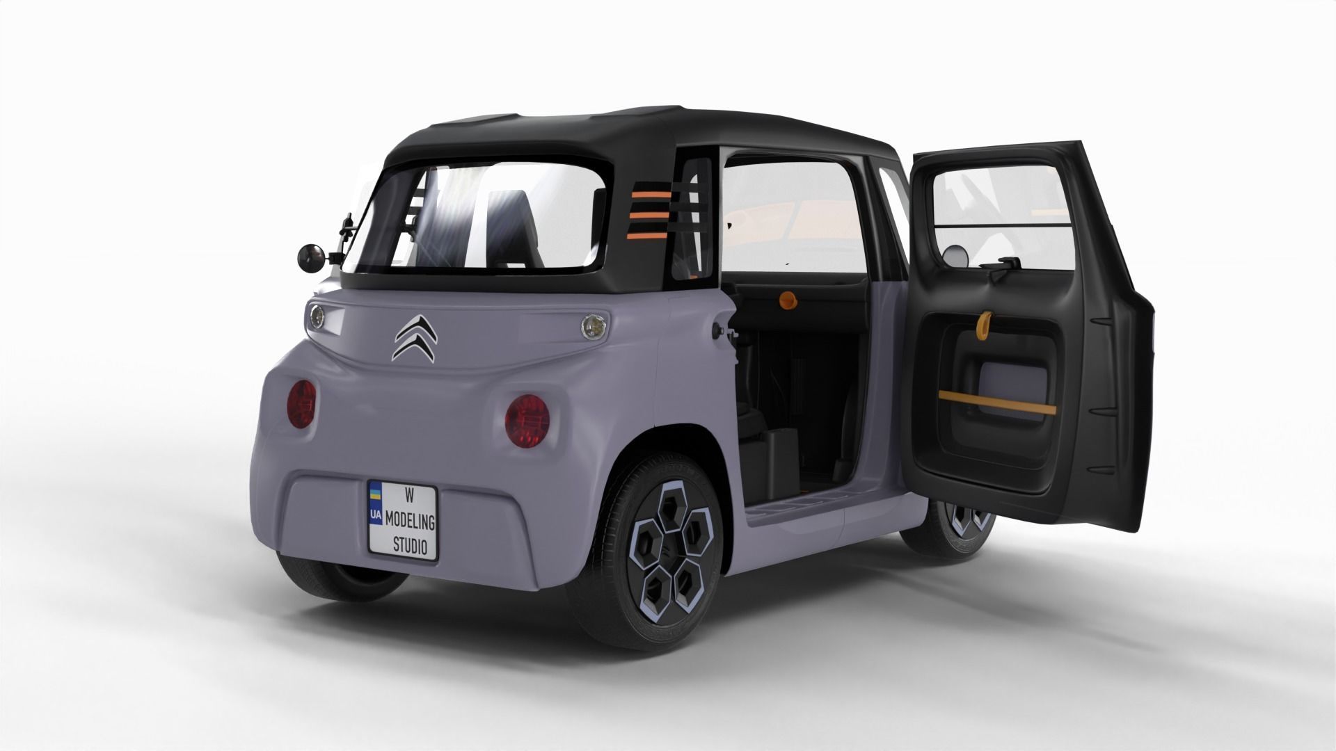 Pack mini-car HQ interior 3D Model Collection_8