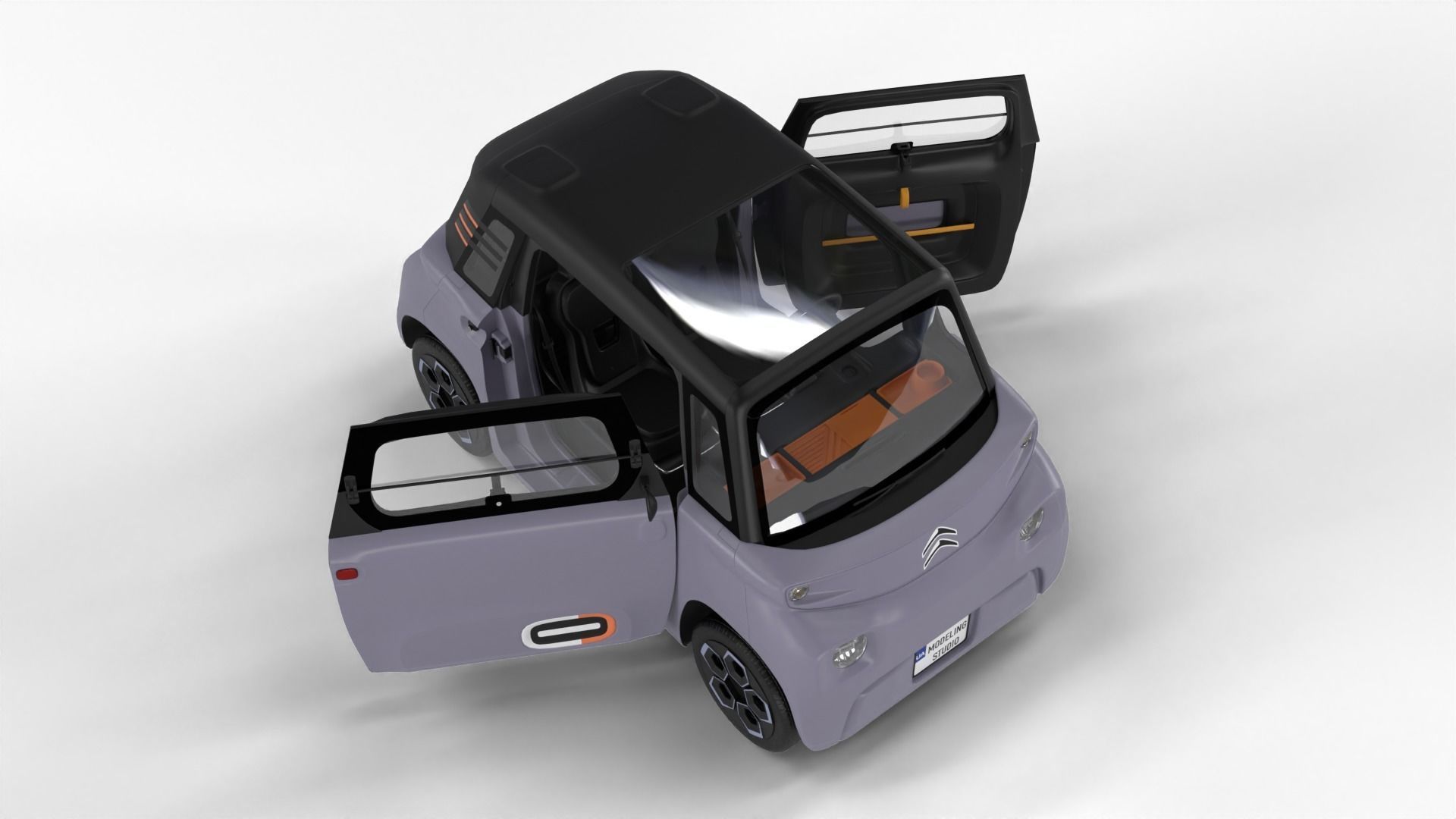 Pack mini-car HQ interior 3D Model Collection_11