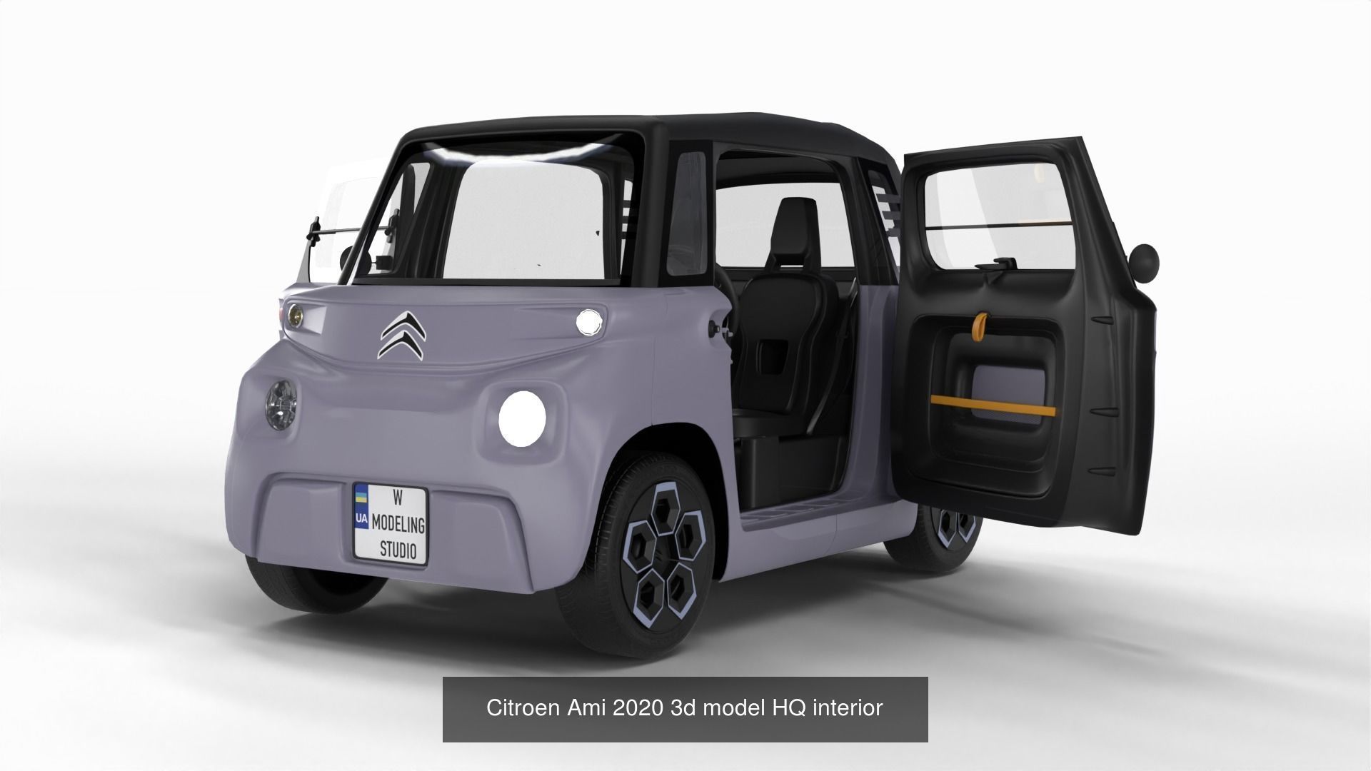 Pack mini-car HQ interior 3D Model Collection_5