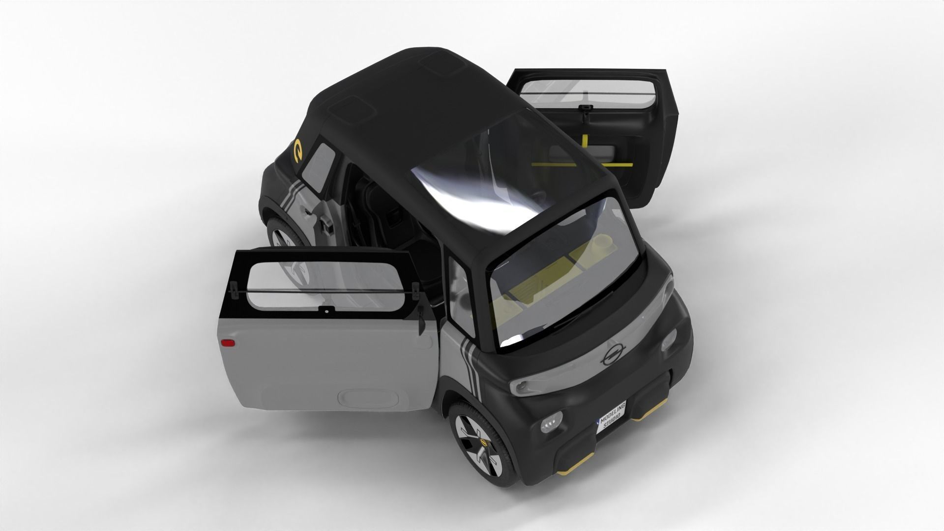 Pack mini-car HQ interior 3D Model Collection_10