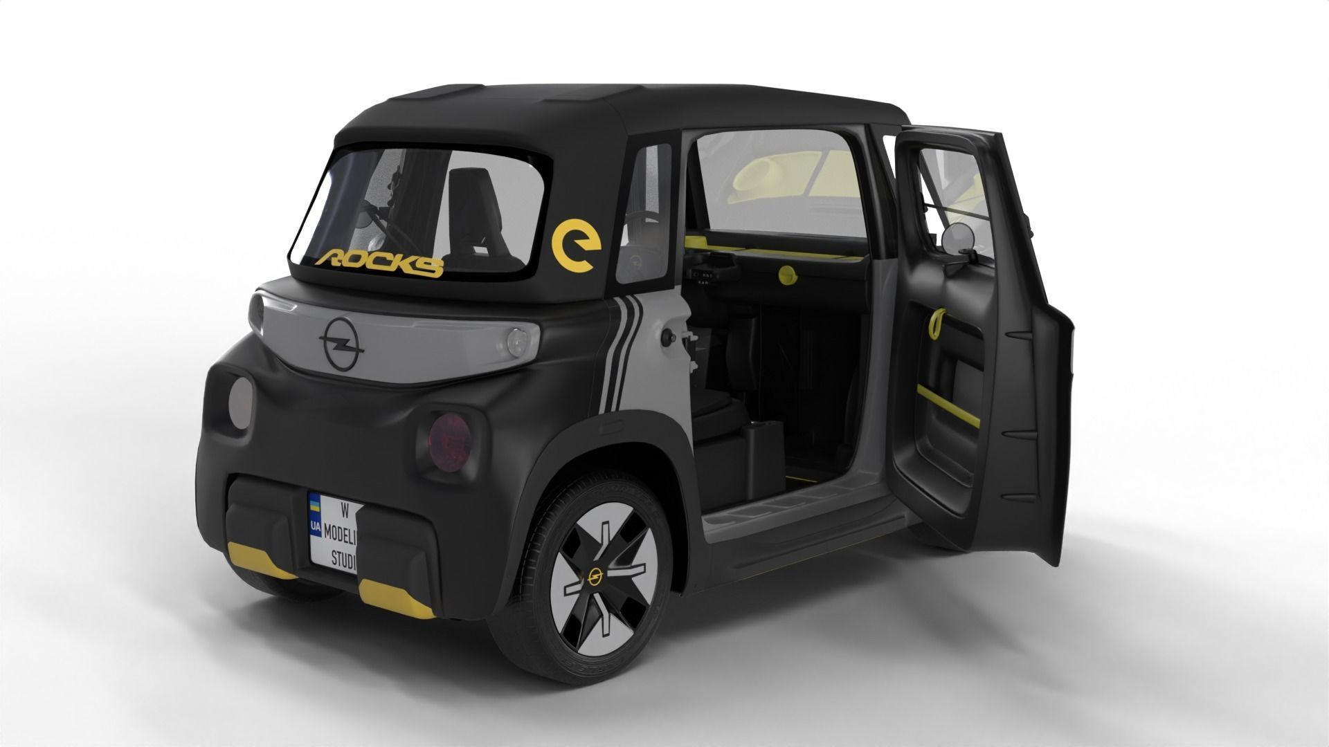 Pack mini-car HQ interior 3D Model Collection_7