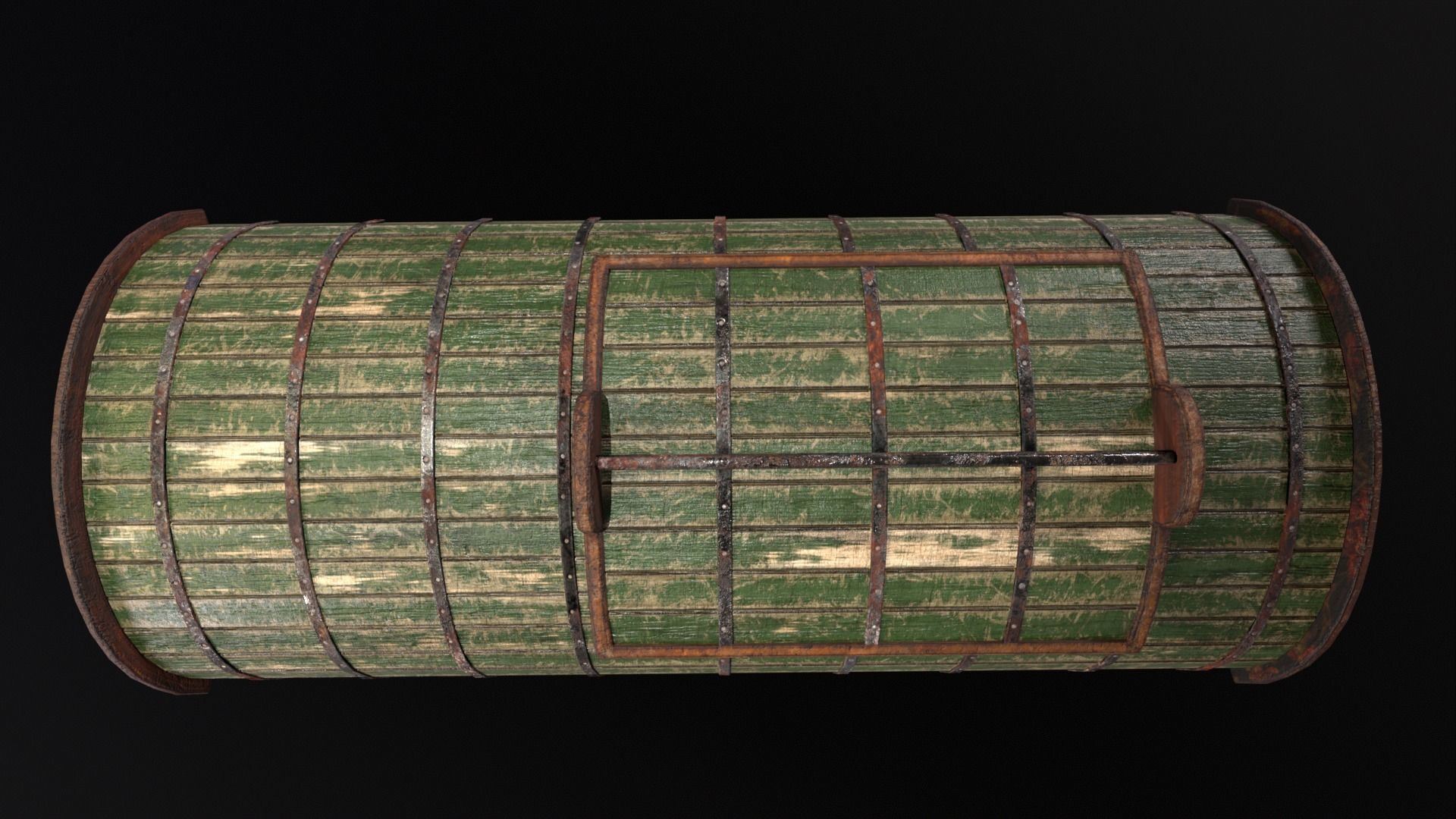 Medieval Wagon Low-poly 3D model_25