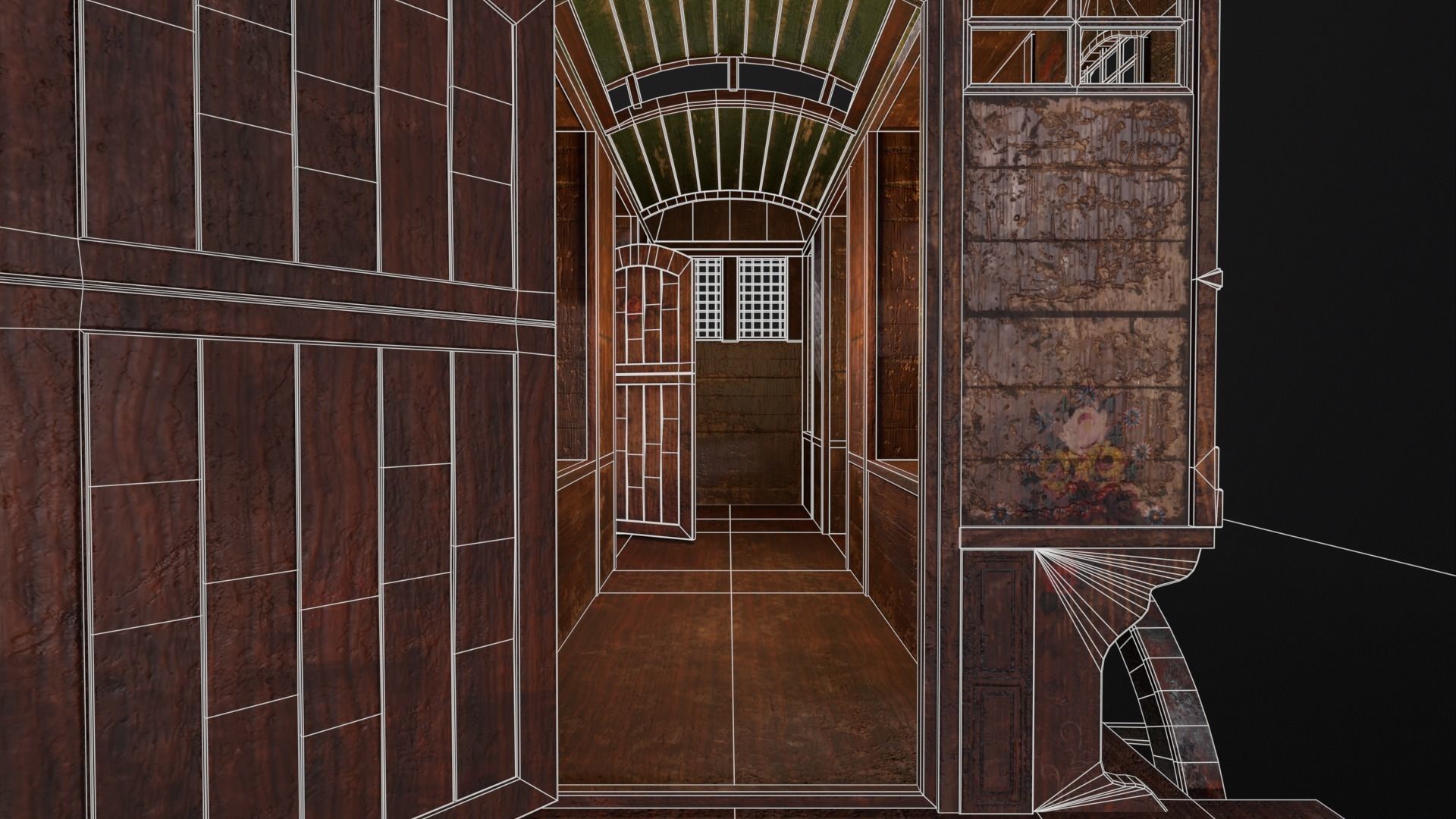 Medieval Wagon Low-poly 3D model_24