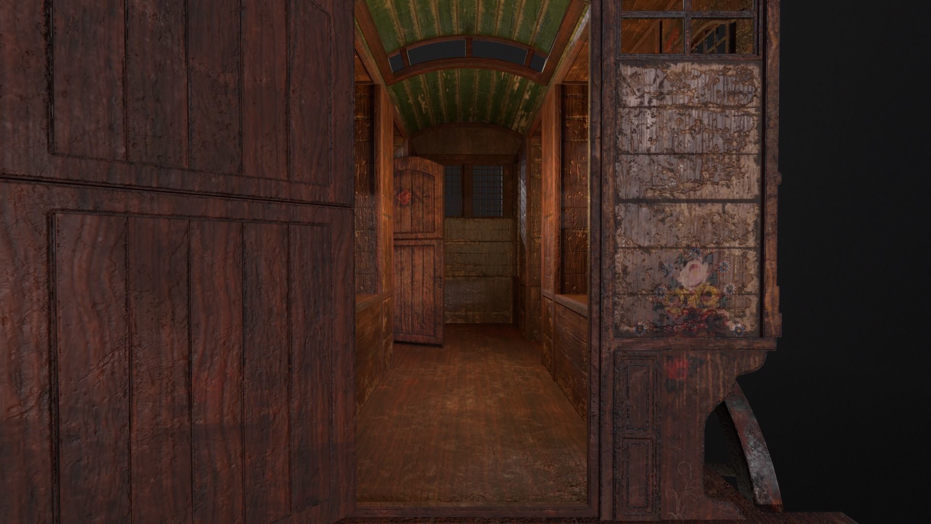 Medieval Wagon Low-poly 3D model_22