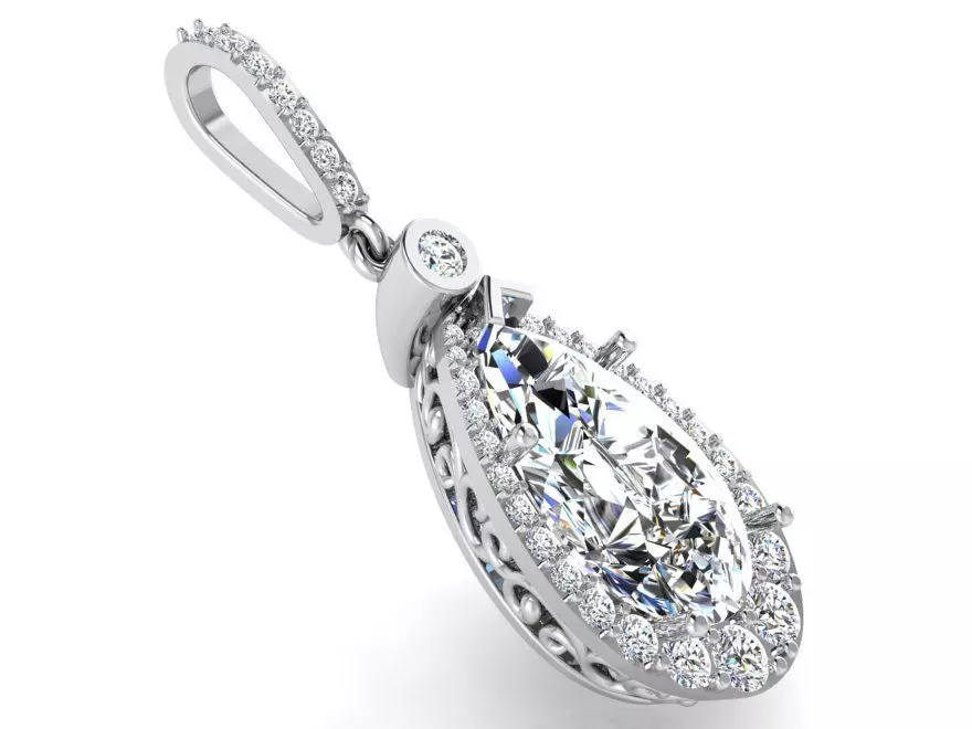 Pear Halo Pendant 2979 3D print model