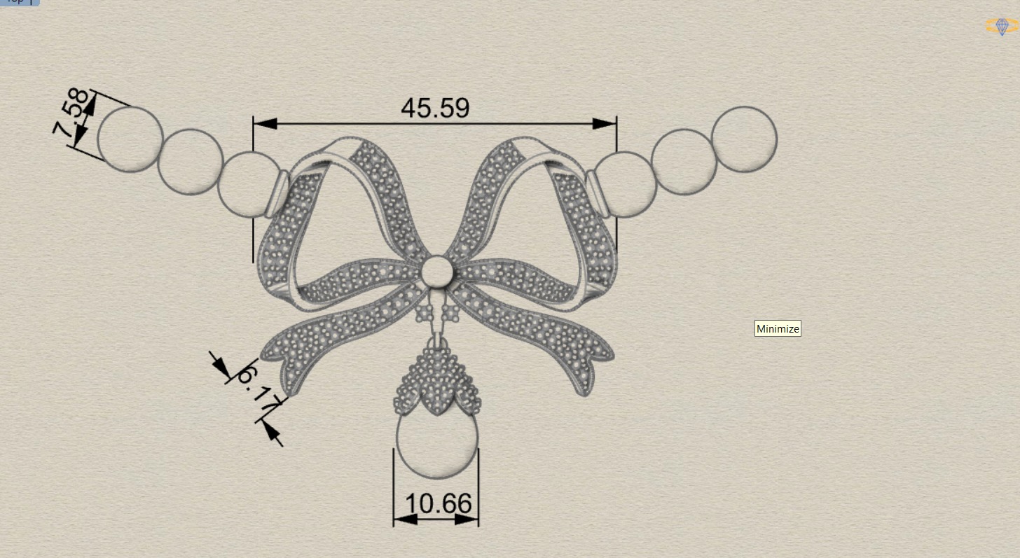 luxury woman pearl stl 3dm pendant pp0005 3D print model_13