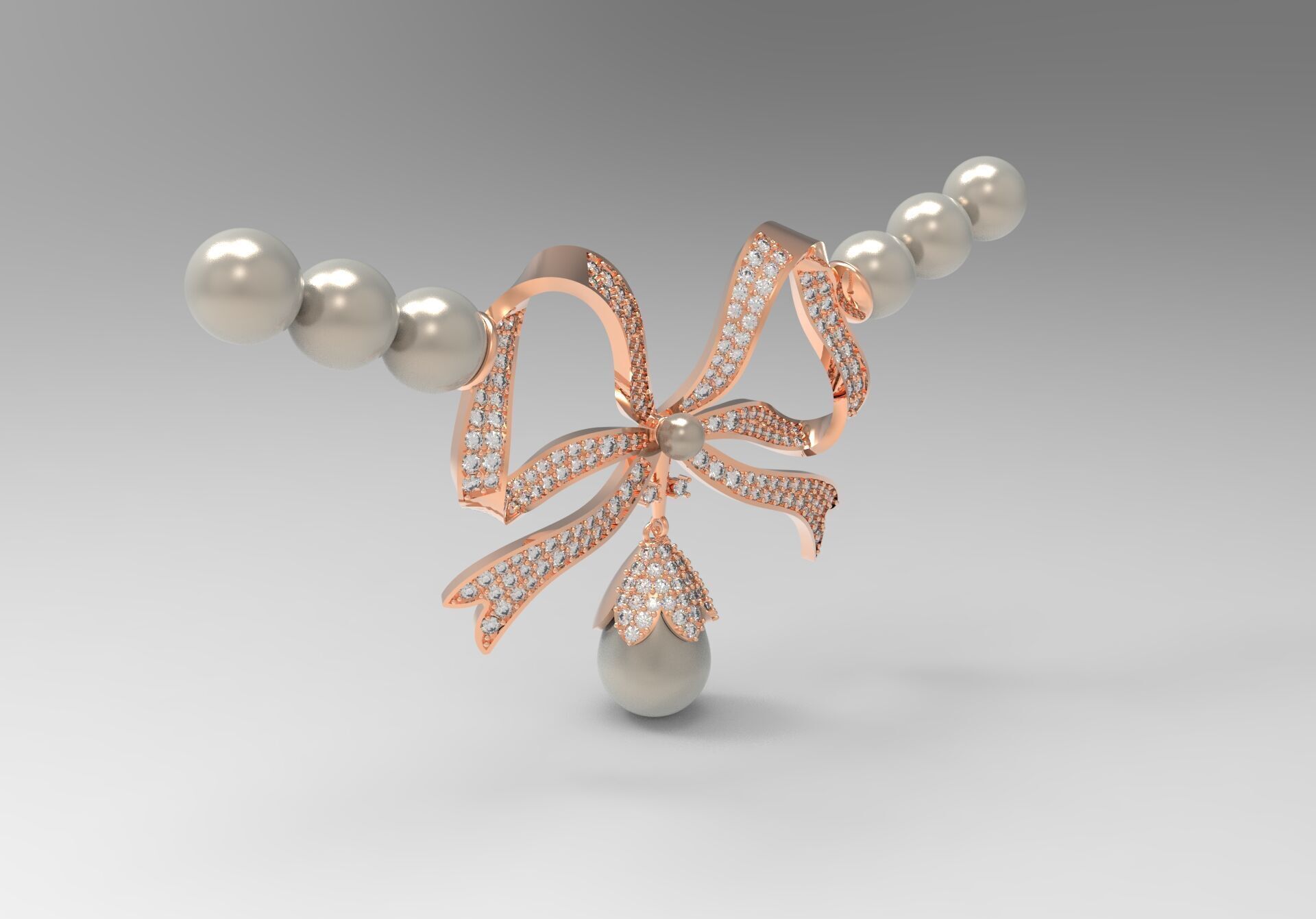 luxury woman pearl stl 3dm pendant pp0005 3D print model_19