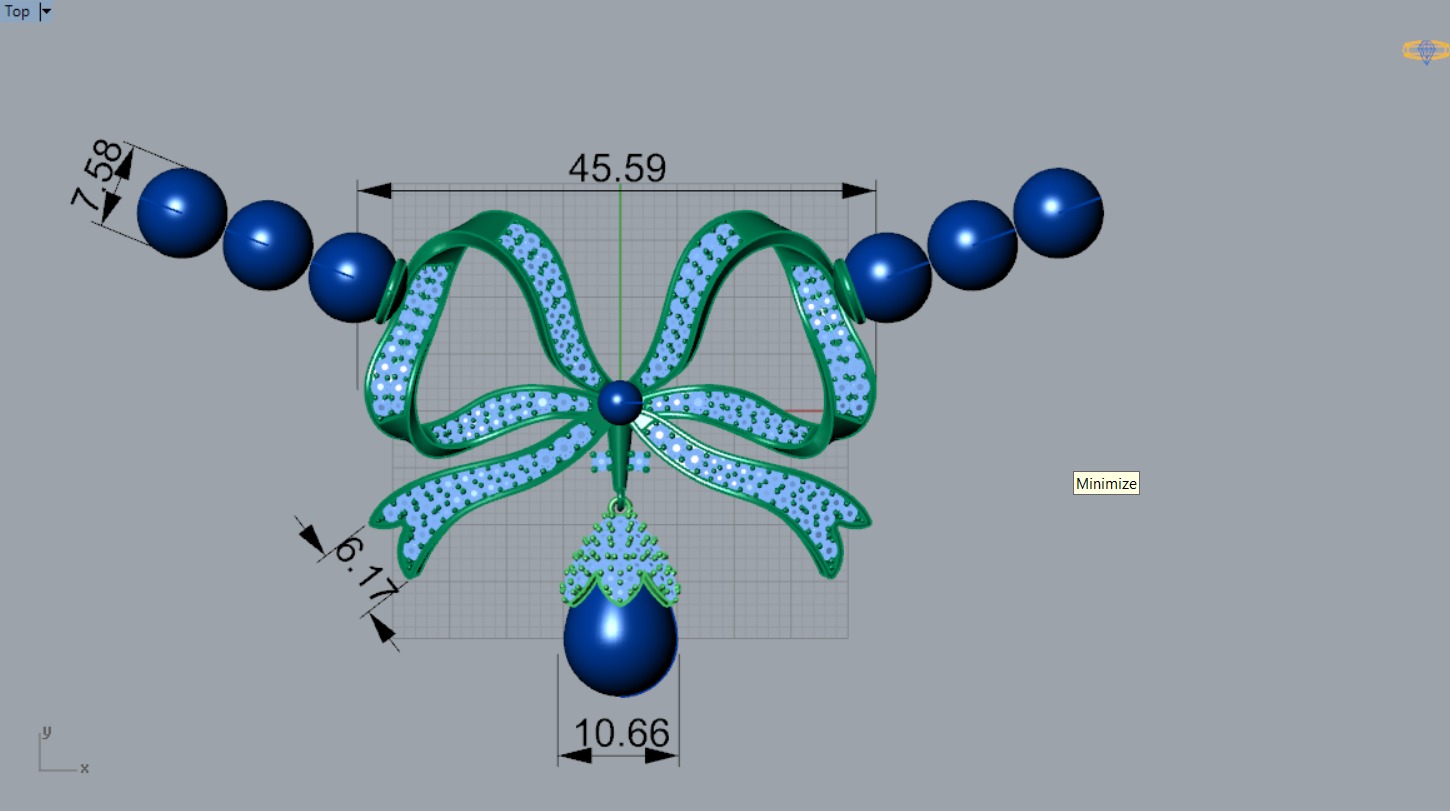 luxury woman pearl stl 3dm pendant pp0005 3D print model_12