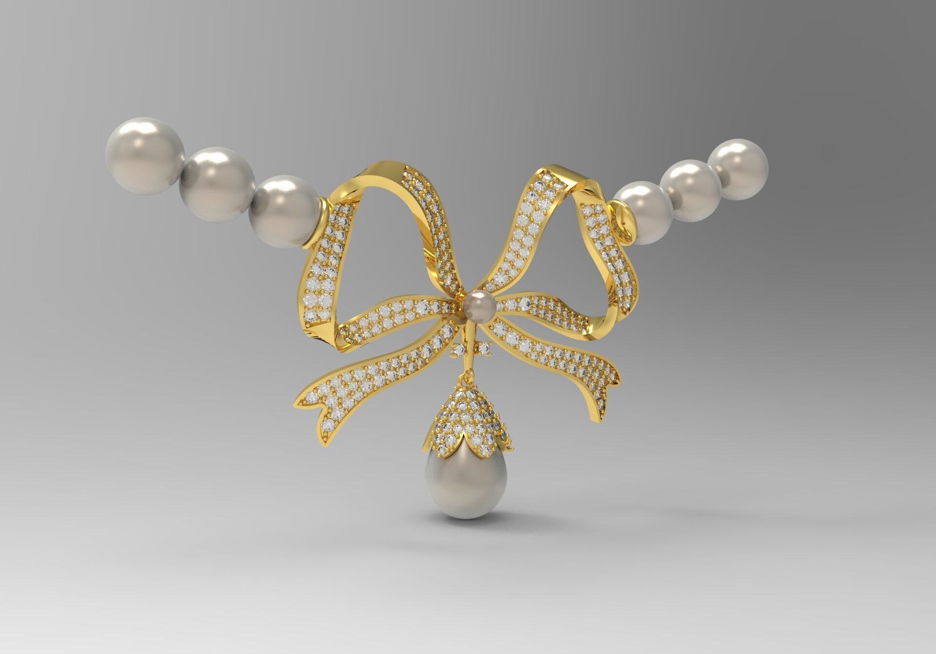 luxury woman pearl stl 3dm pendant pp0005 3D print model_21