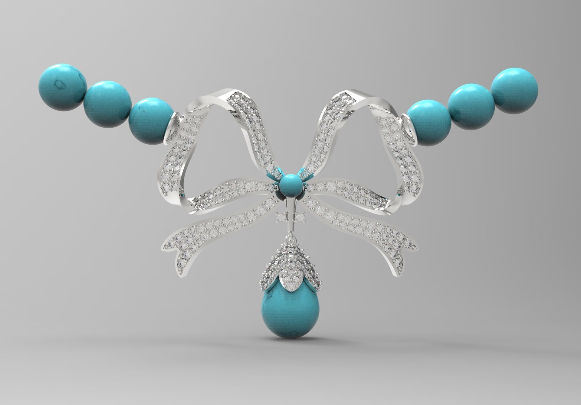 luxury woman pearl stl 3dm pendant pp0005 3D print model_23