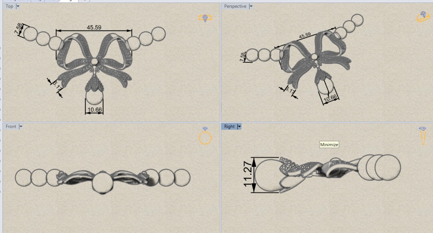 luxury woman pearl stl 3dm pendant pp0005 3D print model_18