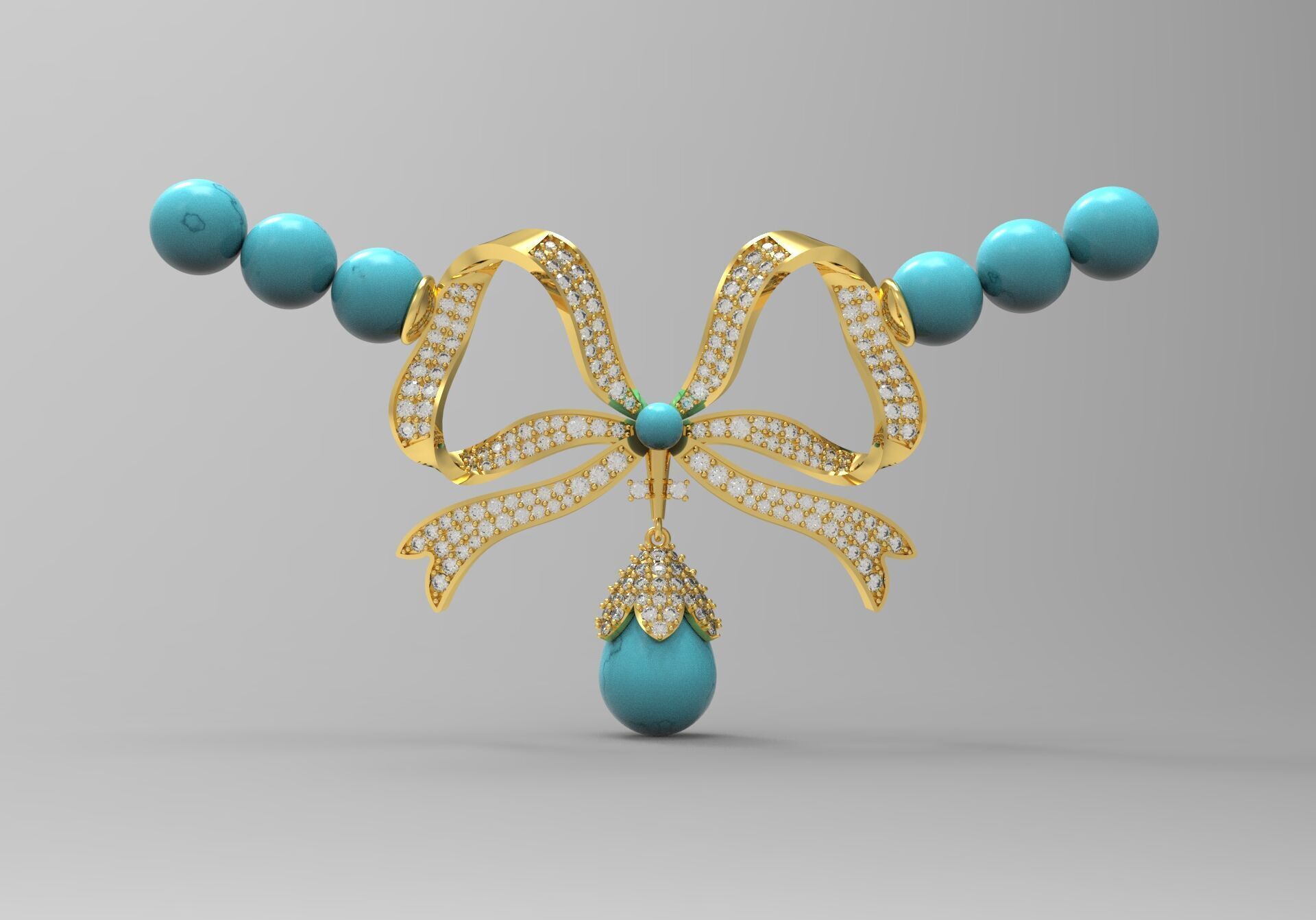 luxury woman pearl stl 3dm pendant pp0005 3D print model_22