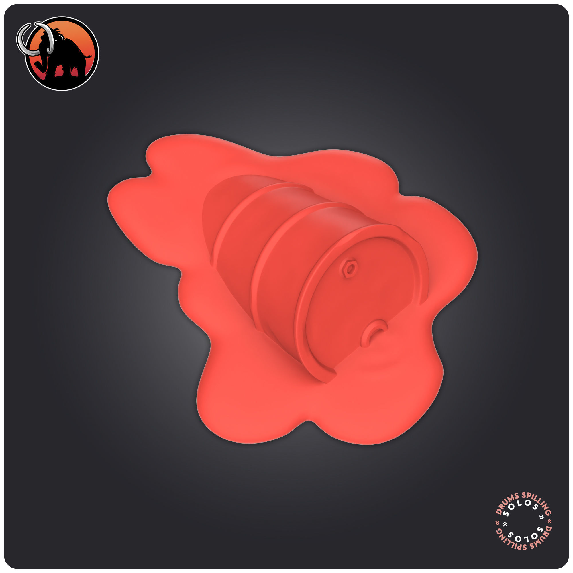 Drums Spilling 3D print model_4