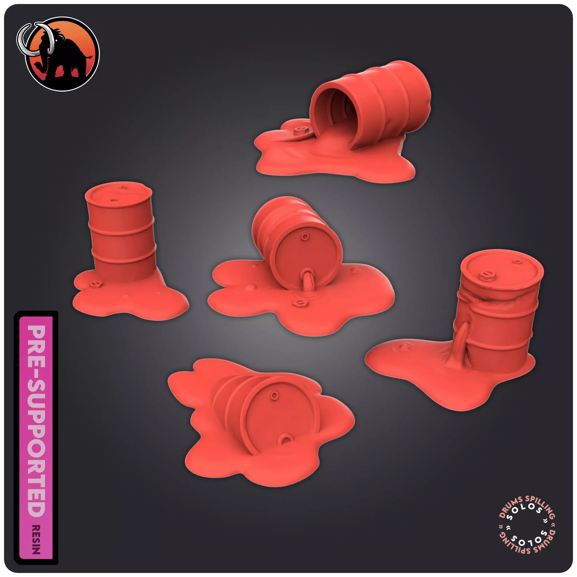 Drums Spilling 3D print model_0