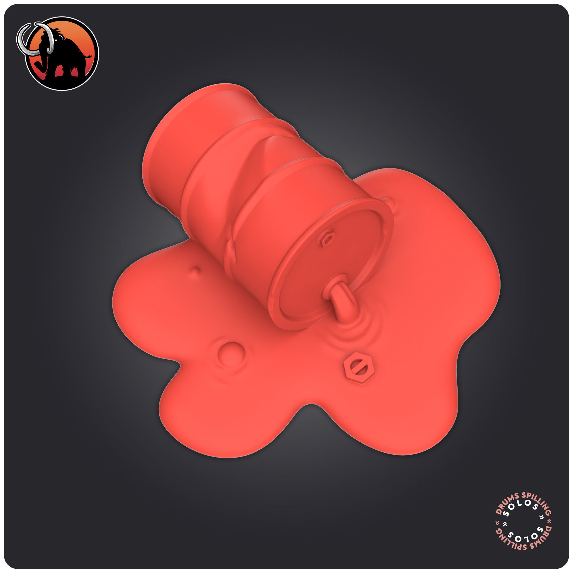 Drums Spilling 3D print model_2
