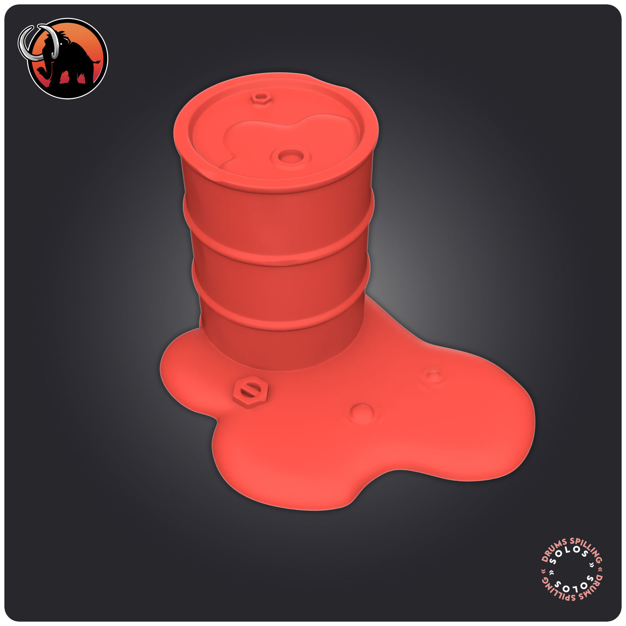Drums Spilling 3D print model_5