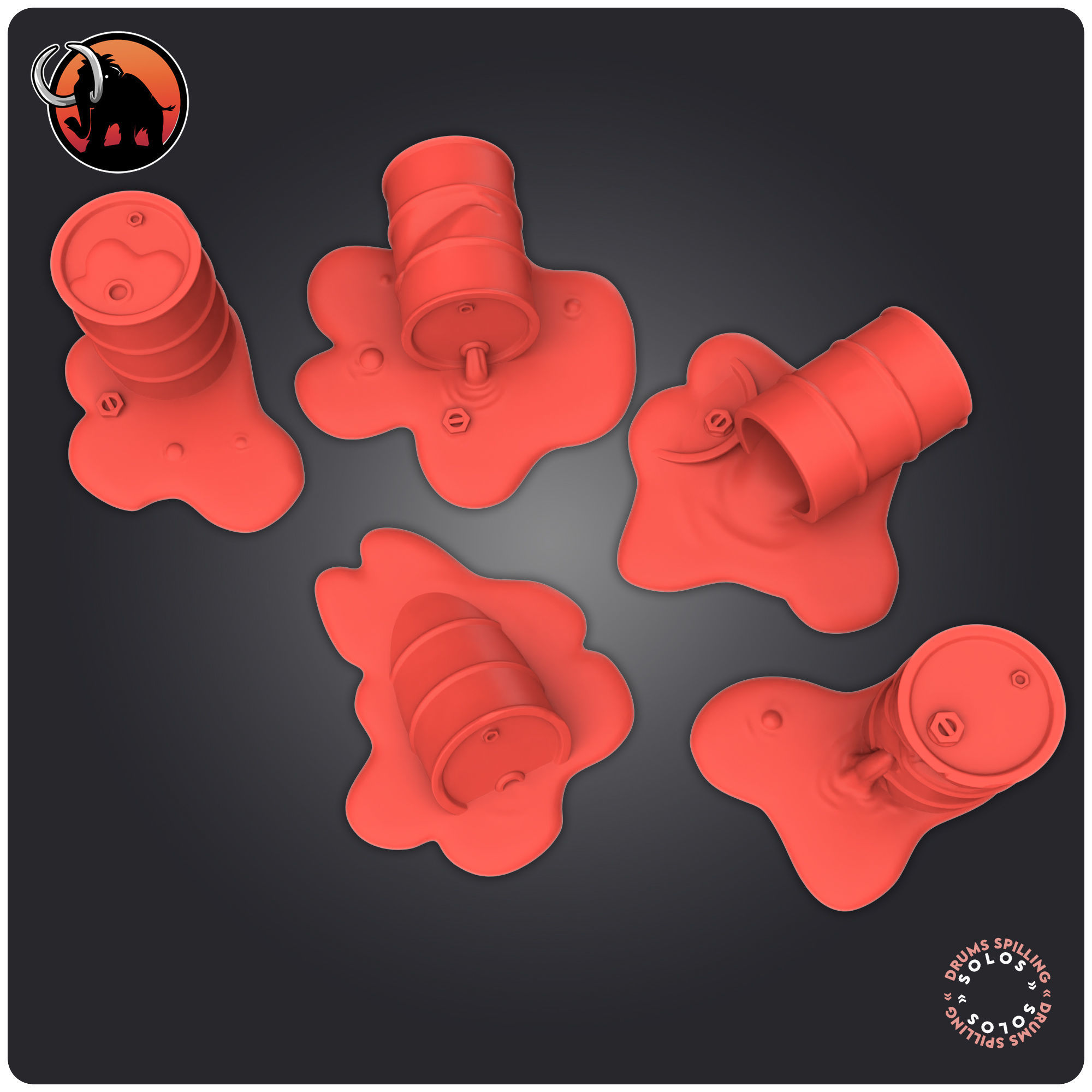 Drums Spilling 3D print model_1