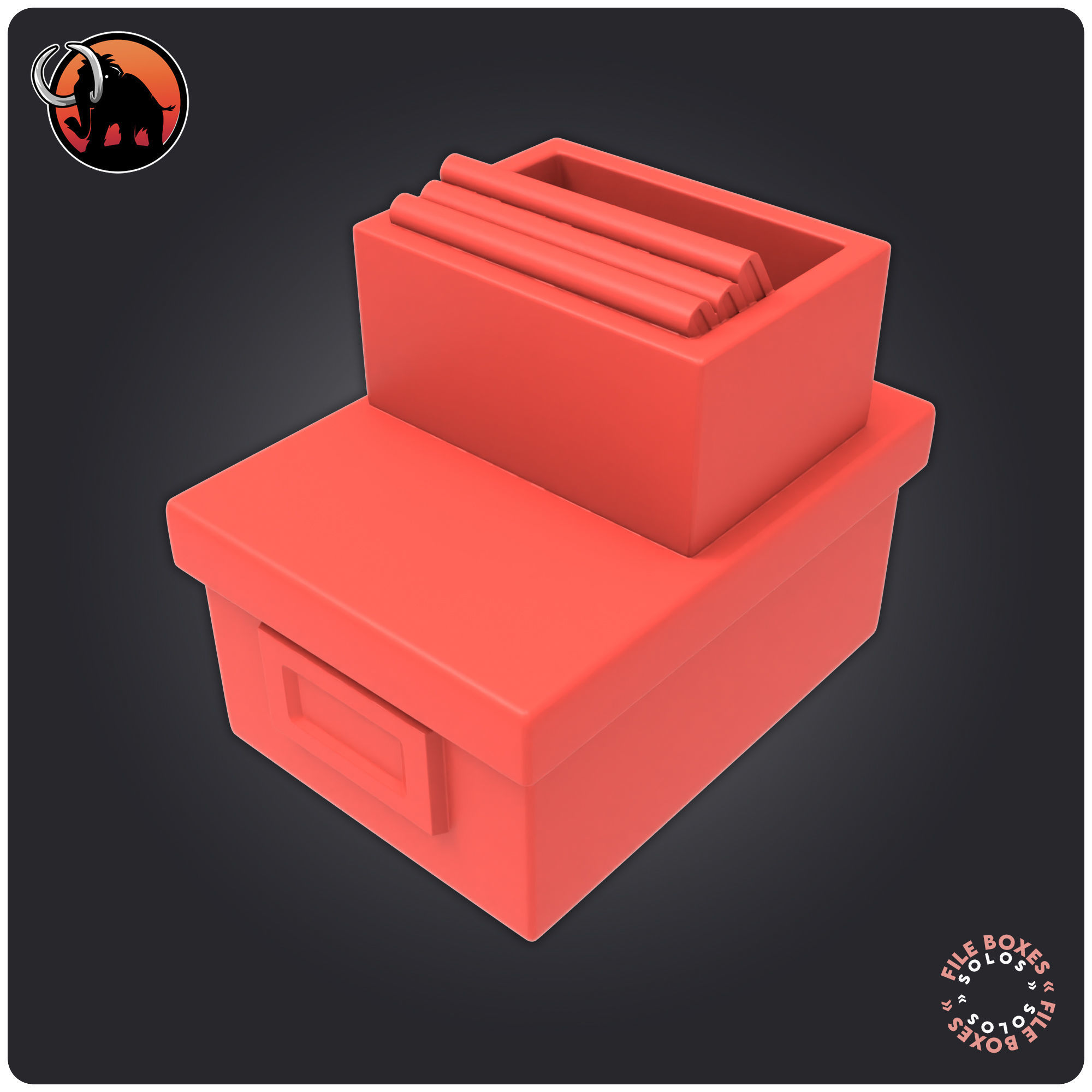 File Boxes 3D print model_6