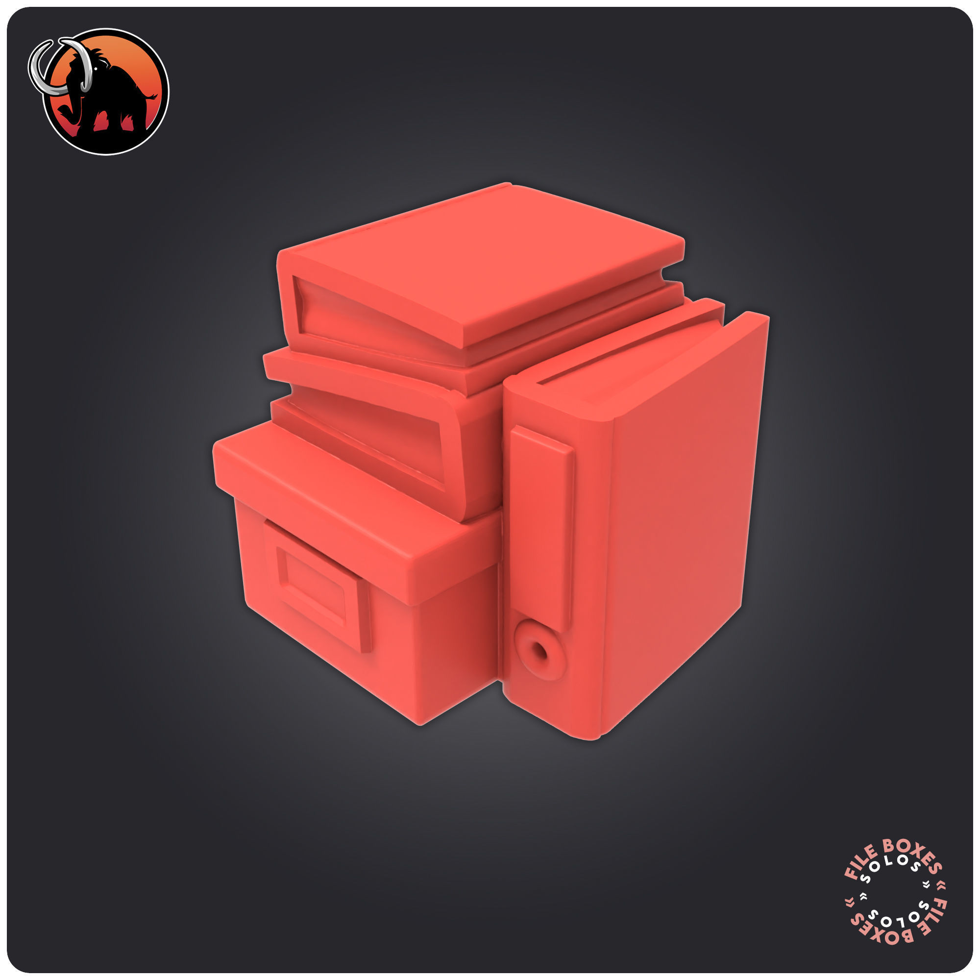 File Boxes 3D print model_4