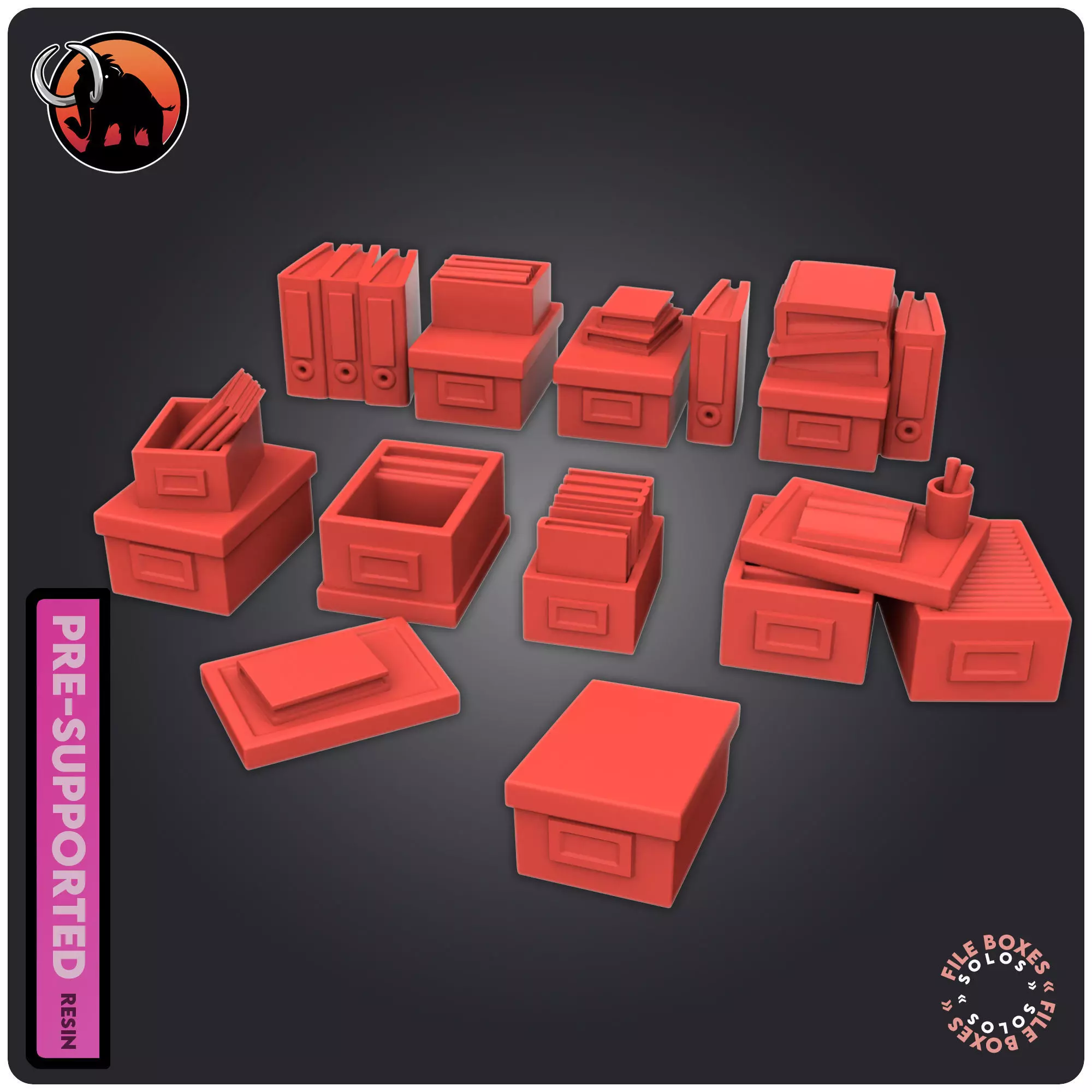 File Boxes 3D print model_0