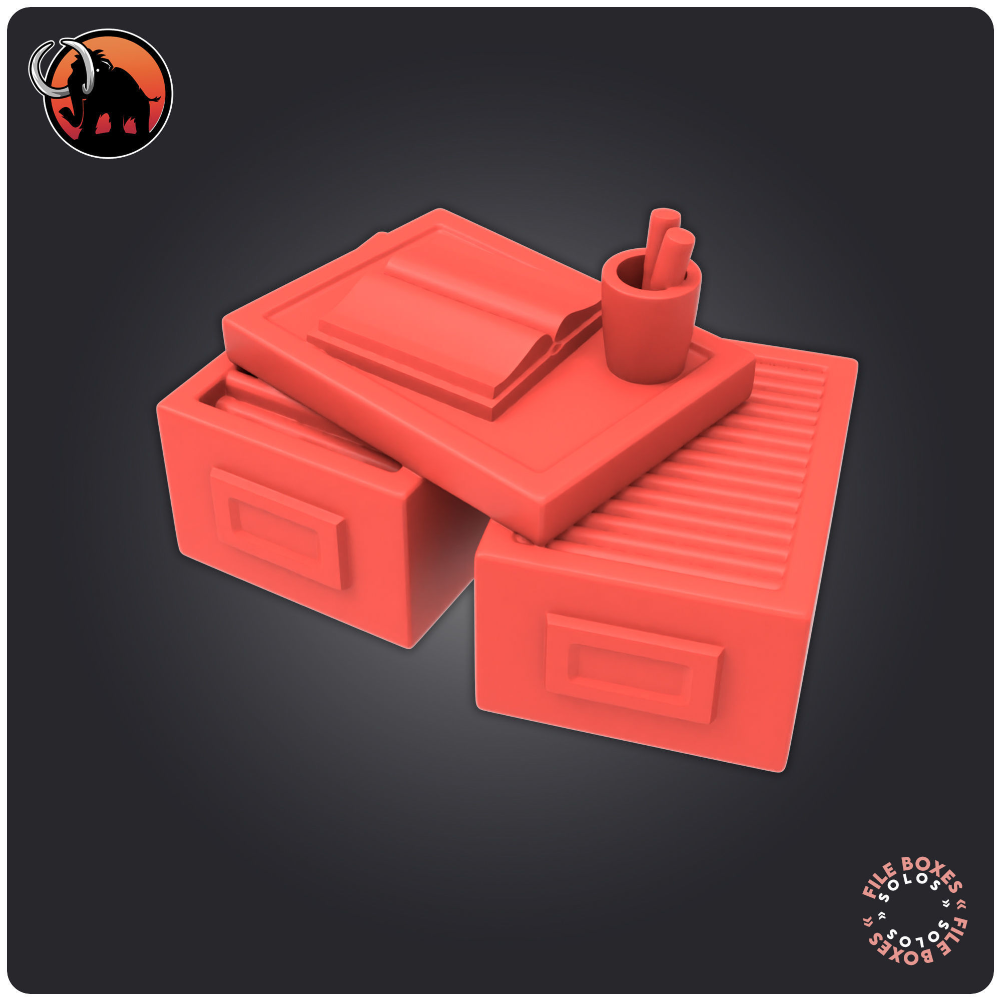 File Boxes 3D print model_7