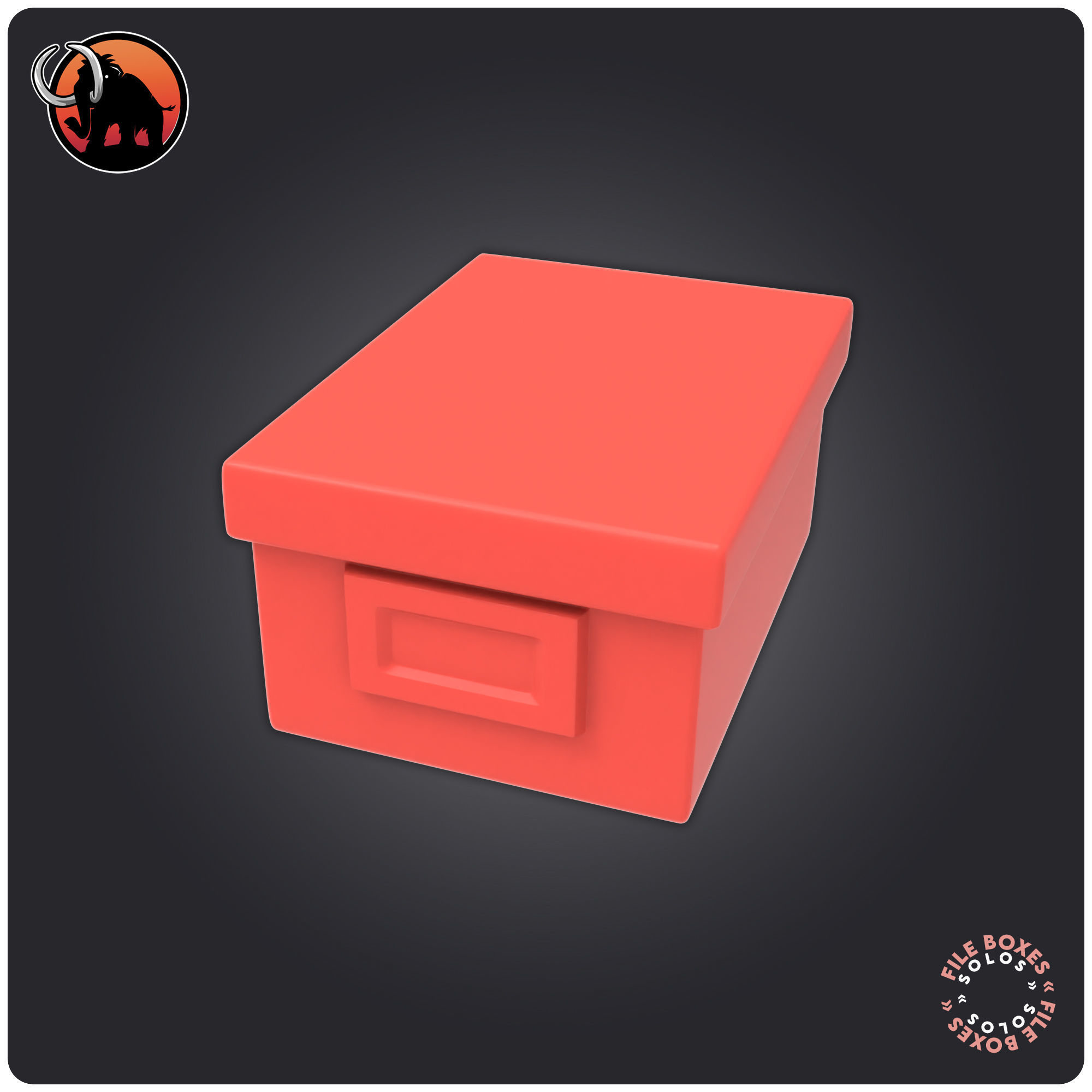 File Boxes 3D print model_3