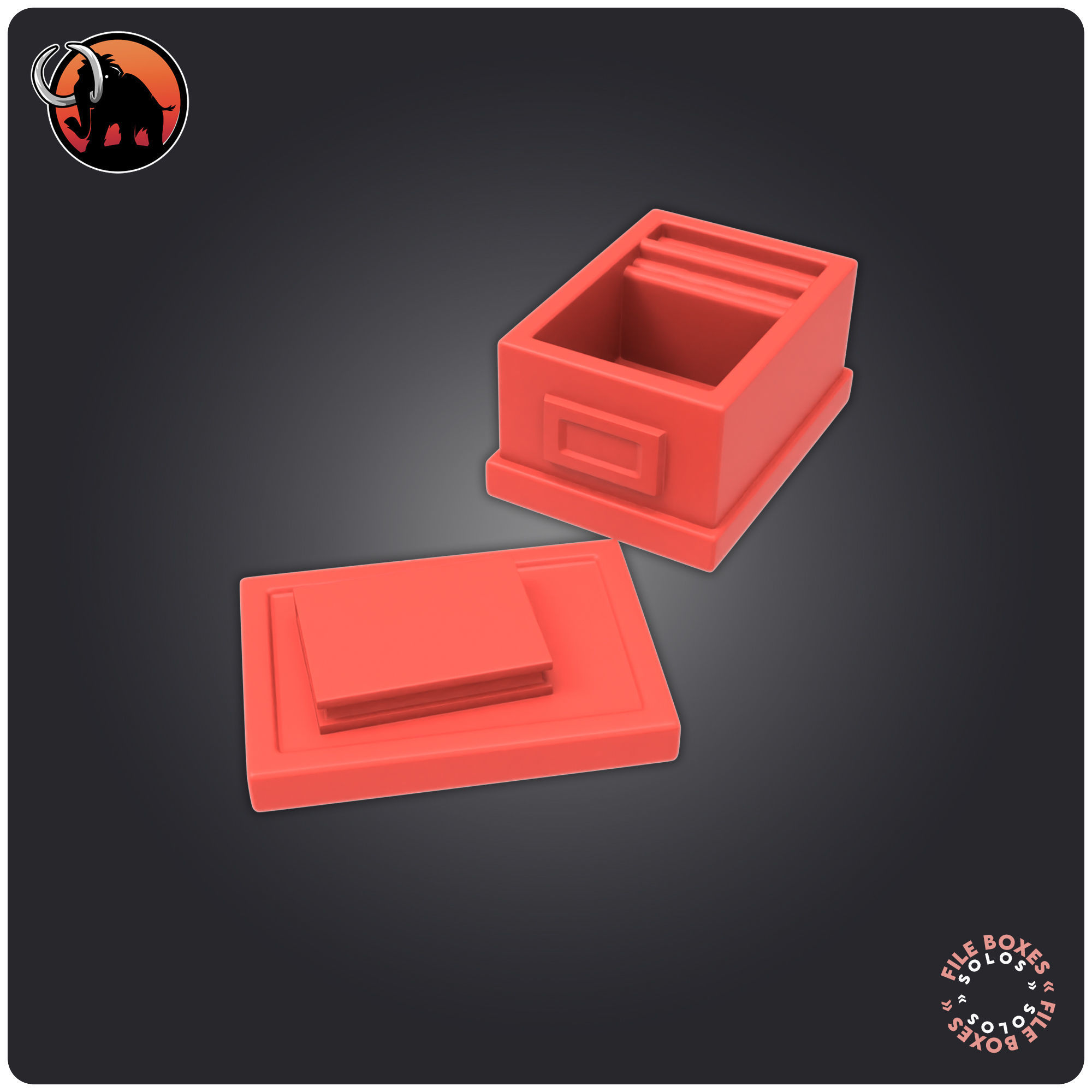 File Boxes 3D print model_8