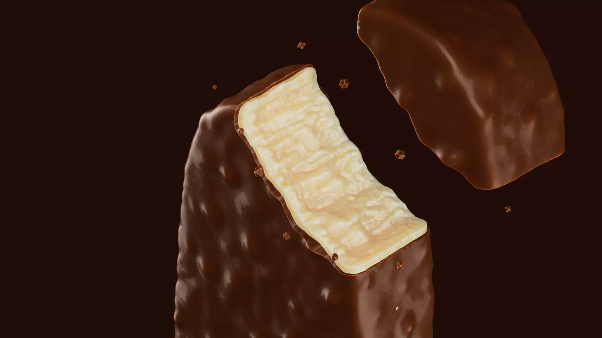 Ice Cream with a bite includes animation 3D model_0