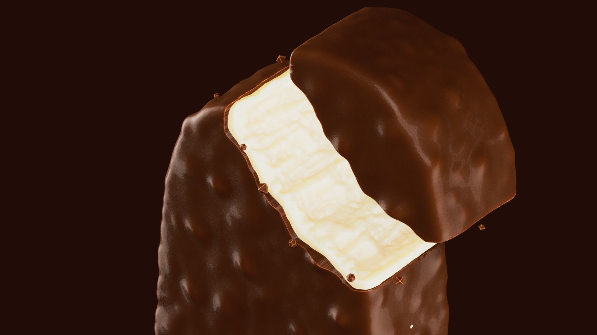 Ice Cream with a bite includes animation 3D model_1