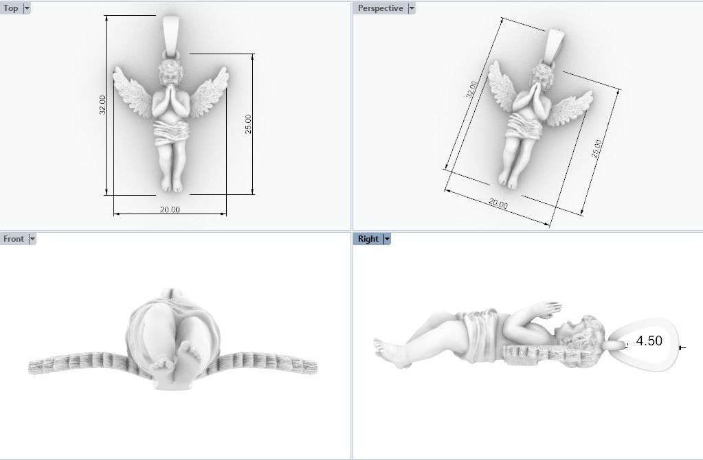 Angel 3D print model_10