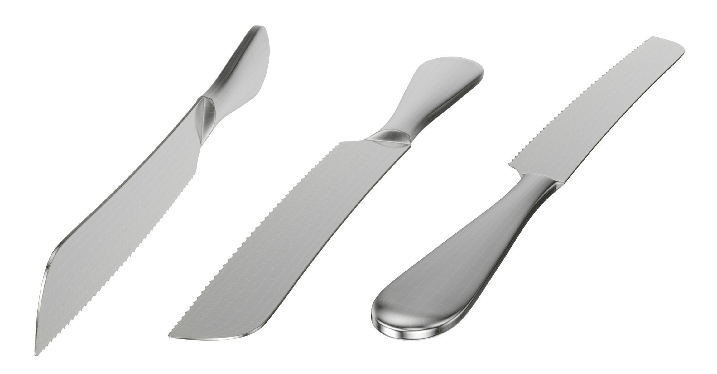Cake Pie Pizza Knife and Server Generic Cutlery 3D model_15