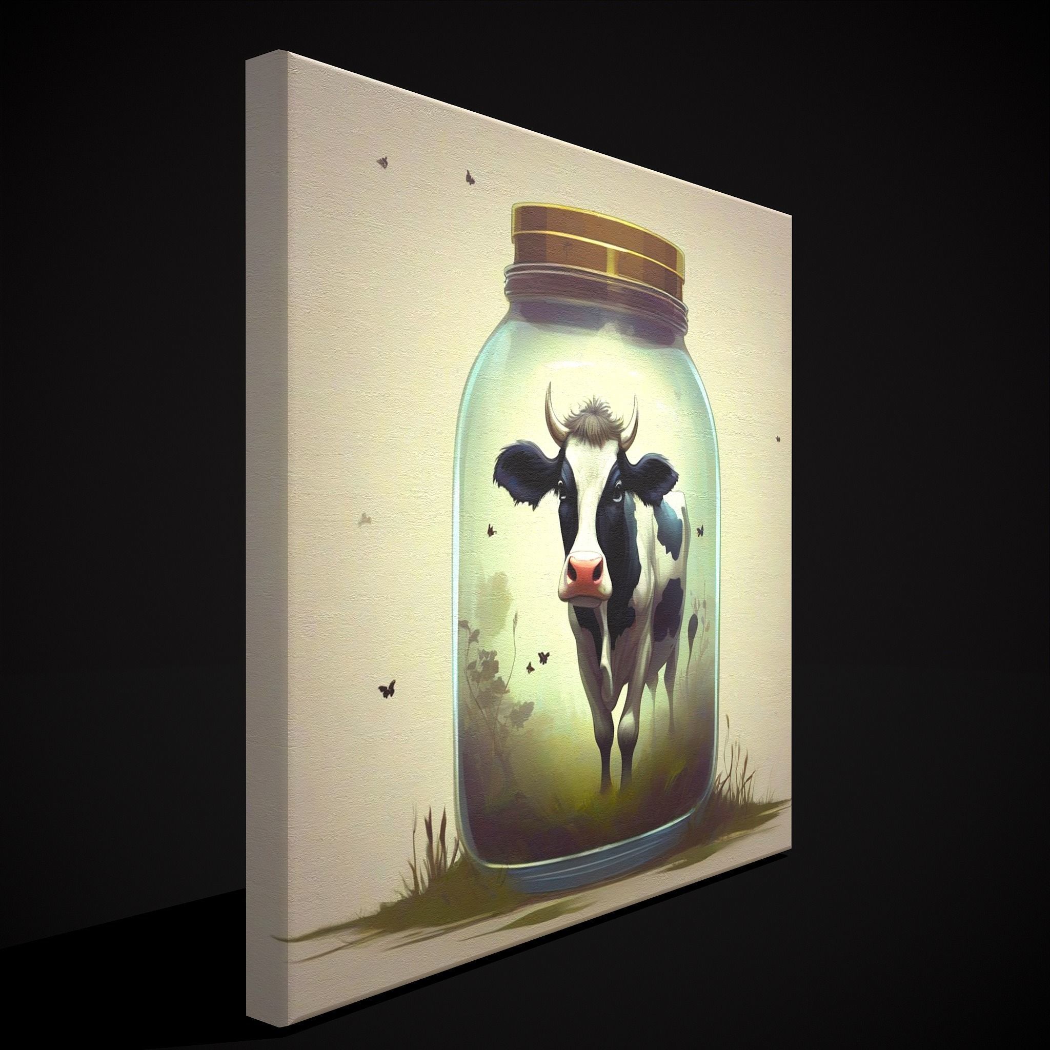 Cow in a Jar Painting Low-poly 3D model_5