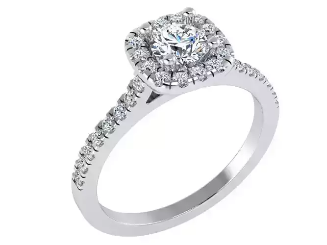 Square Halo Ring 2993