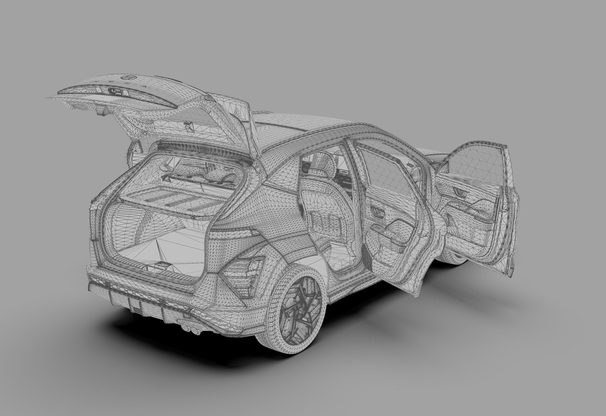 Hyundai Kona N line 2024 HQ interior 3D model_43