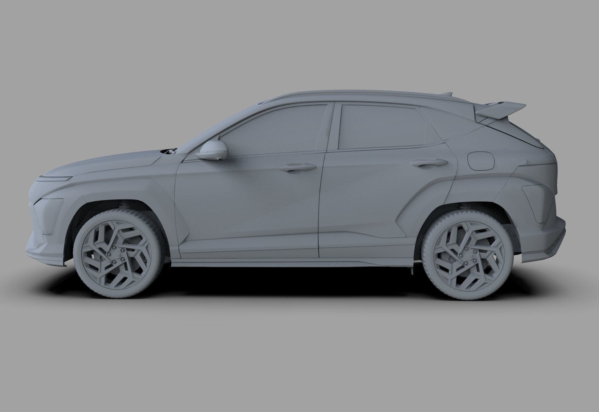 Hyundai Kona N line 2024 HQ interior 3D model_25