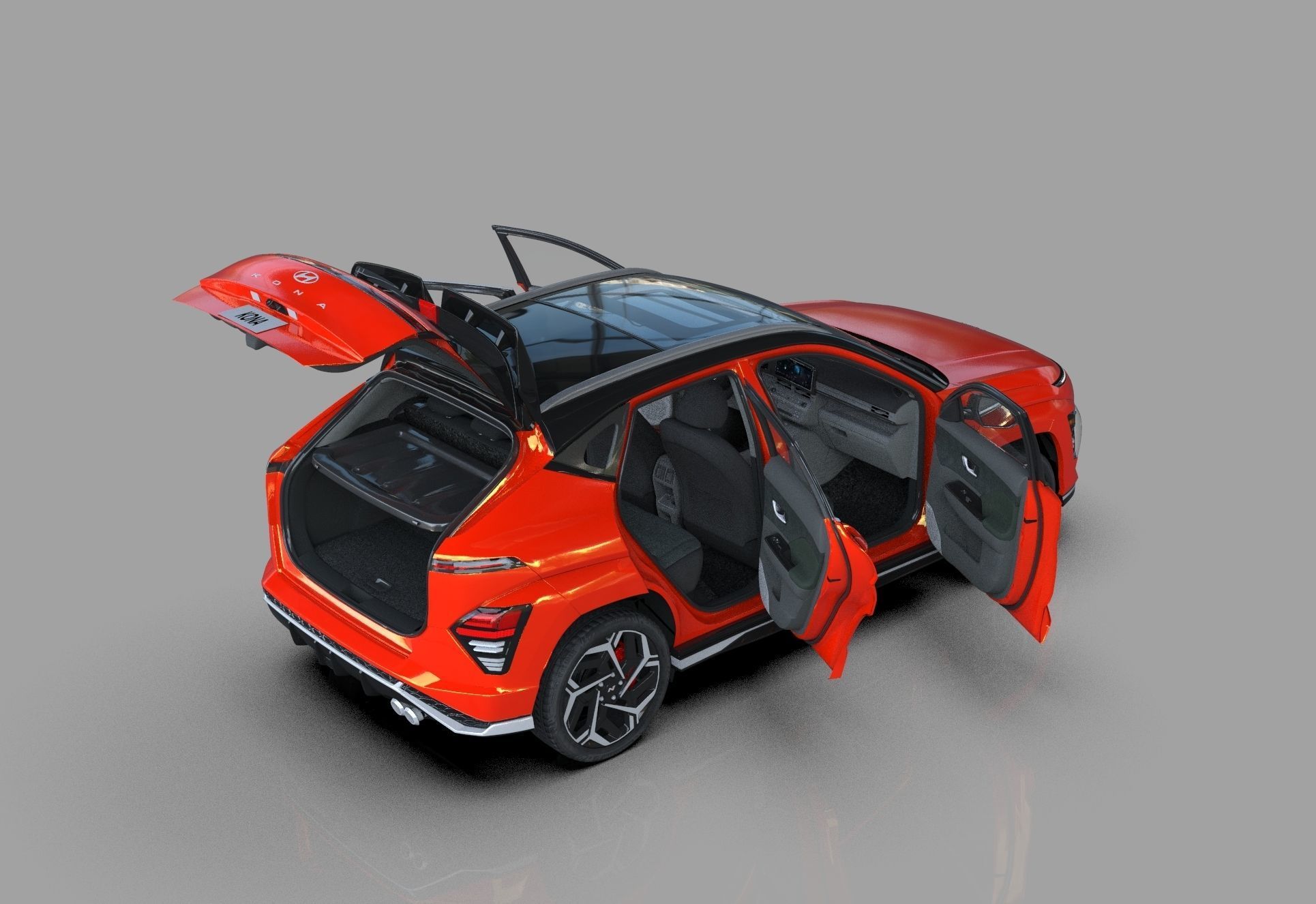 Hyundai Kona N line 2024 HQ interior 3D model_13