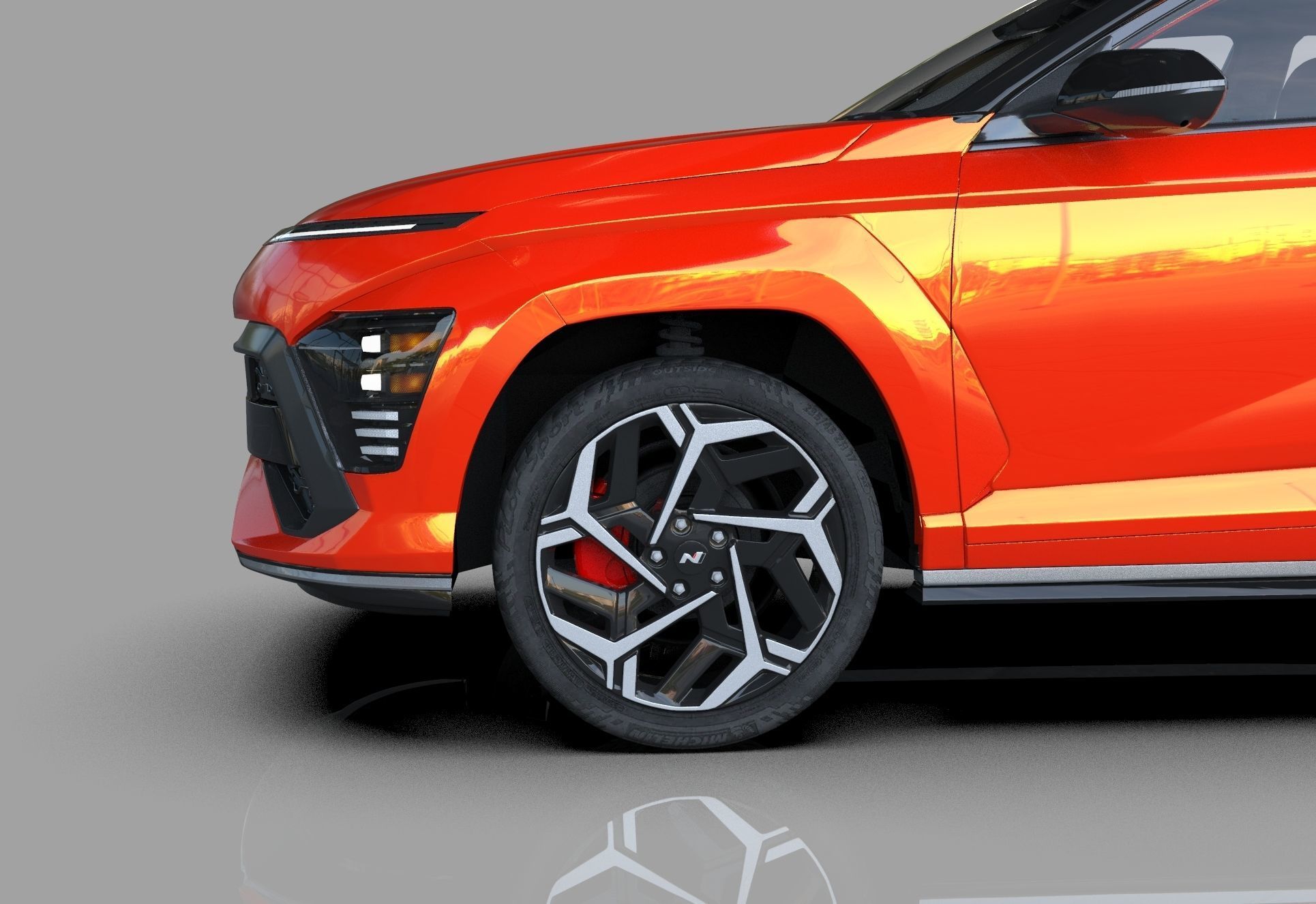 Hyundai Kona N line 2024 HQ interior 3D model_8