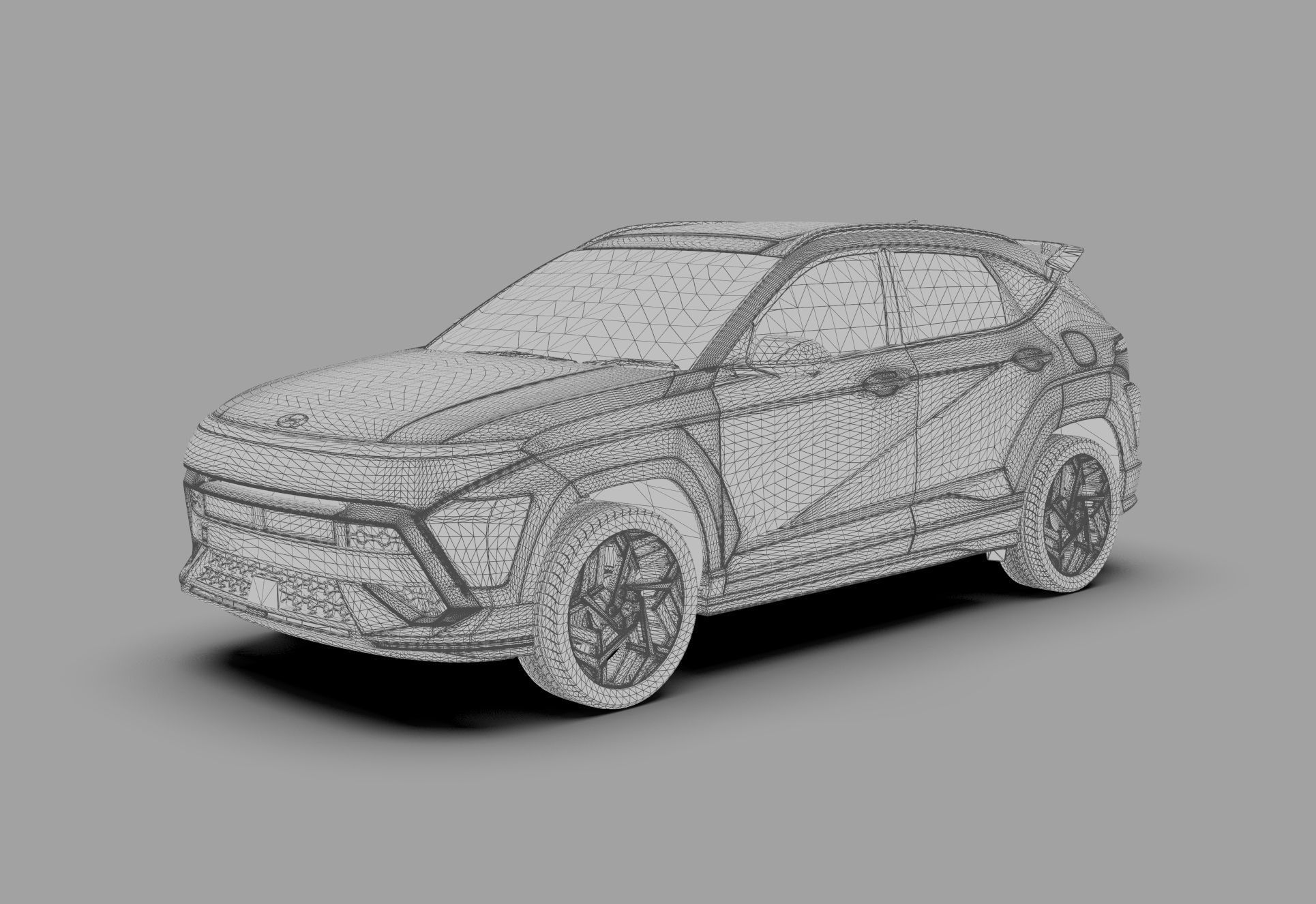 Hyundai Kona N line 2024 HQ interior 3D model_39