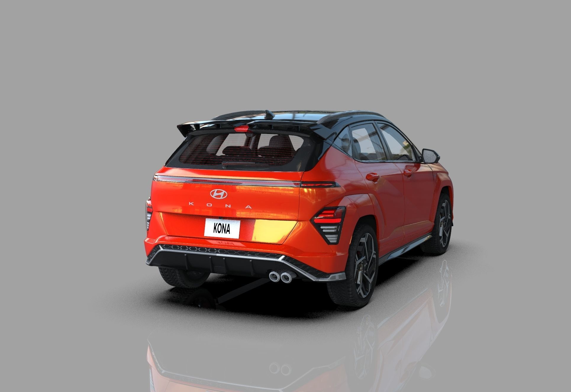 Hyundai Kona N line 2024 HQ interior 3D model_6