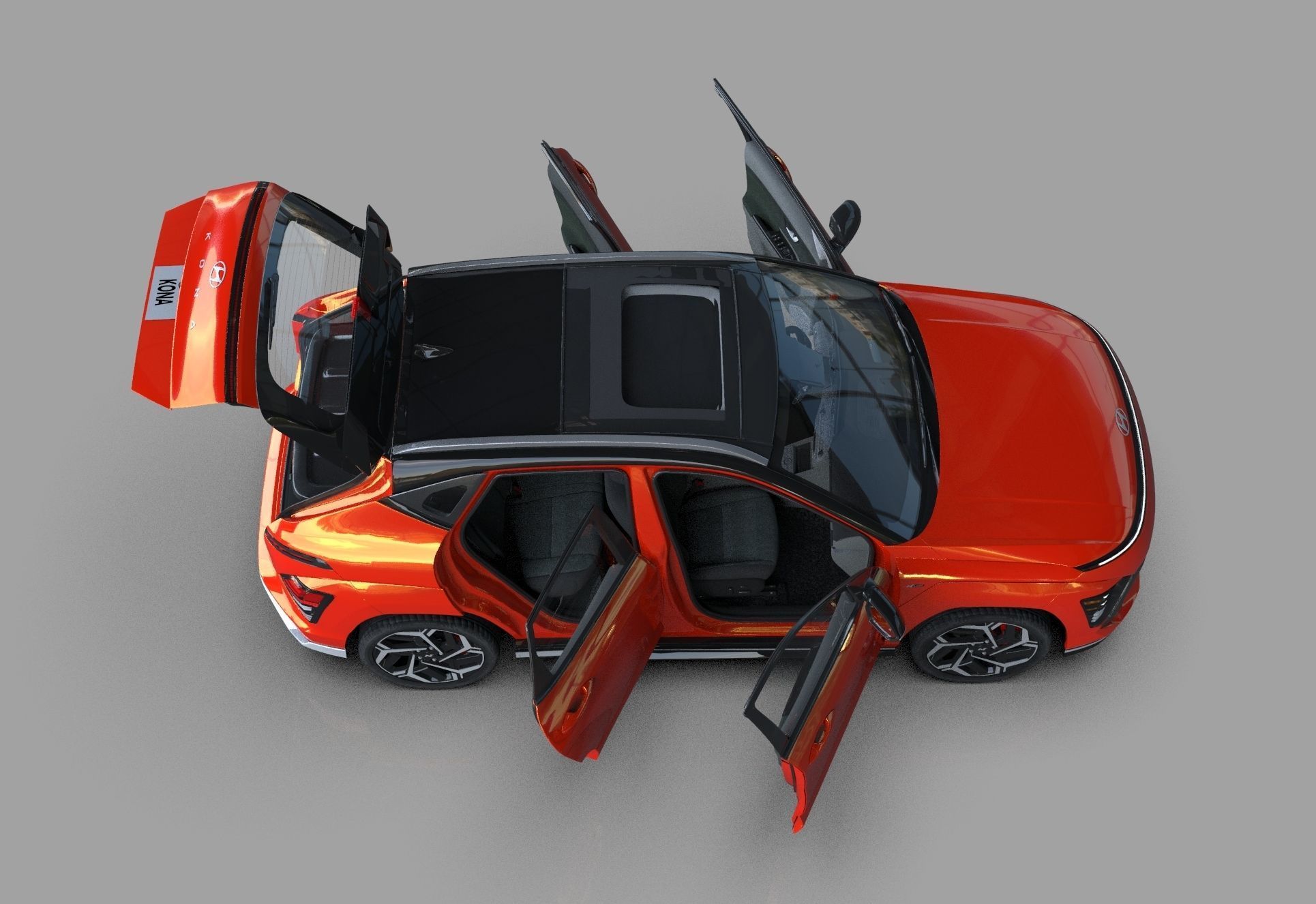 Hyundai Kona N line 2024 HQ interior 3D model_14