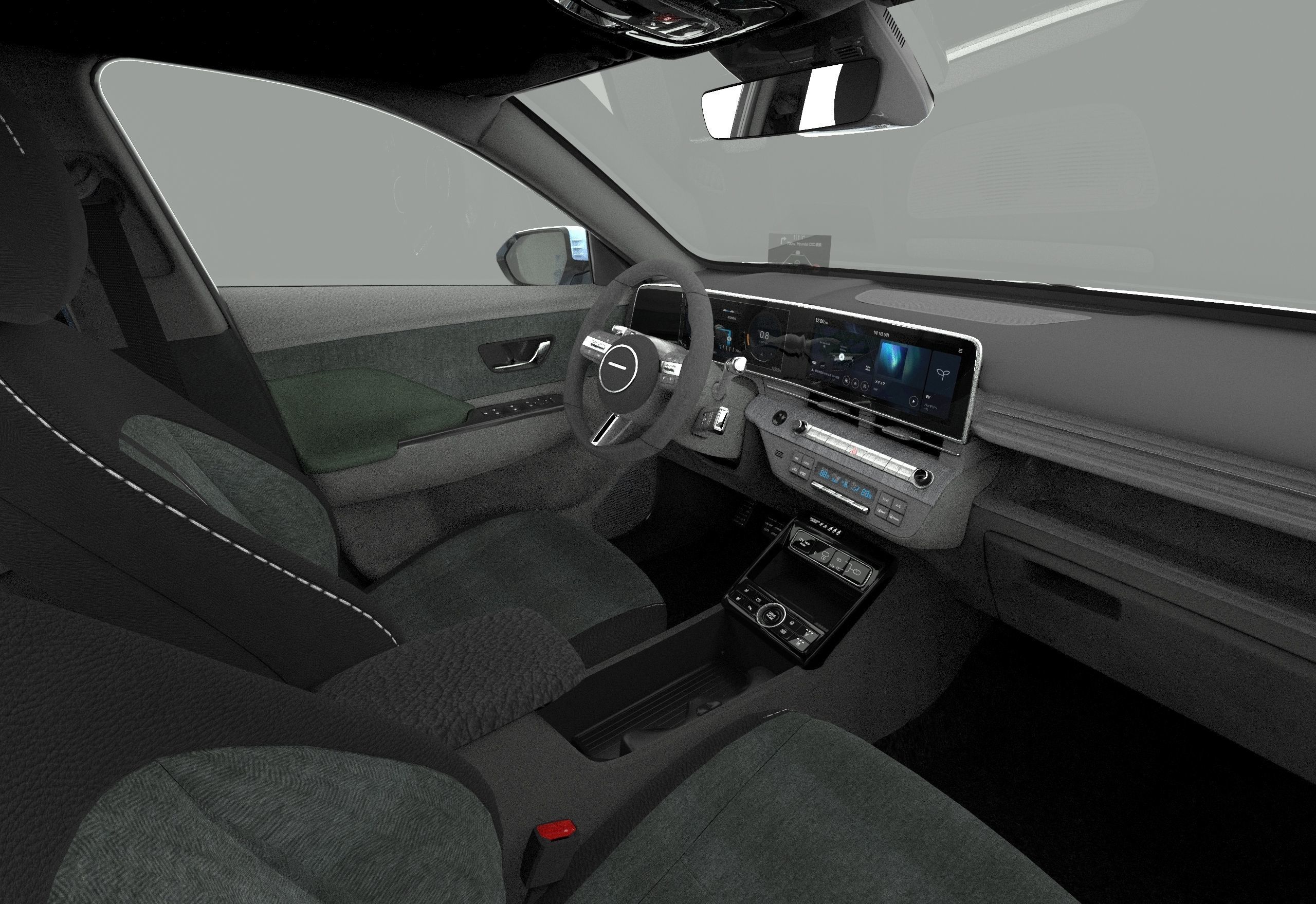 Hyundai Kona N line 2024 HQ interior 3D model_19