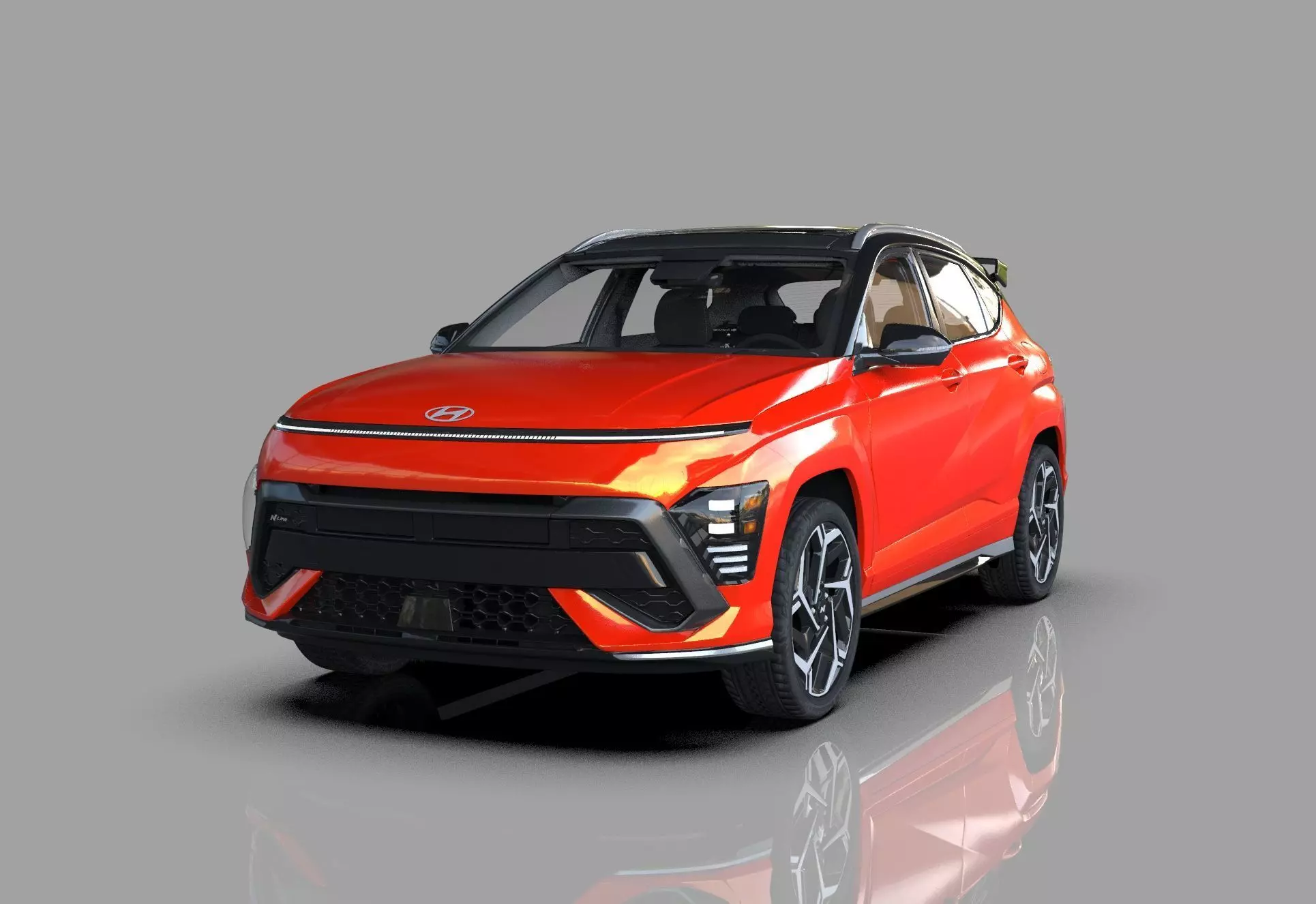Hyundai Kona N line 2024 HQ interior 3D model_0