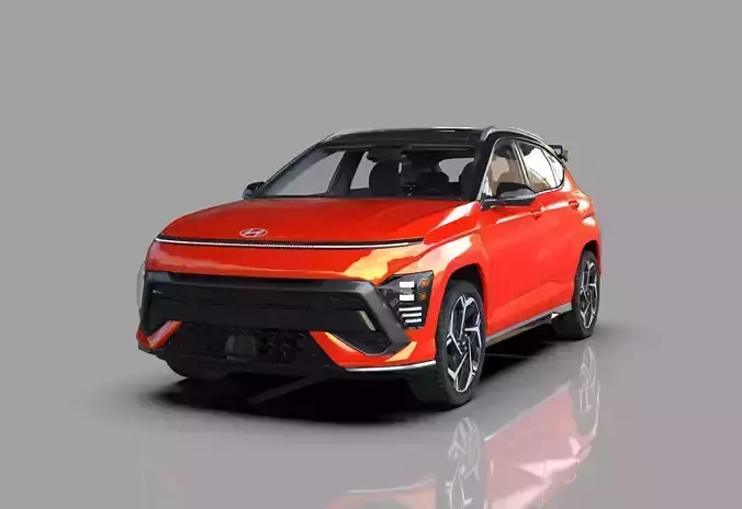 Hyundai Kona N line 2024 HQ interior 3D model