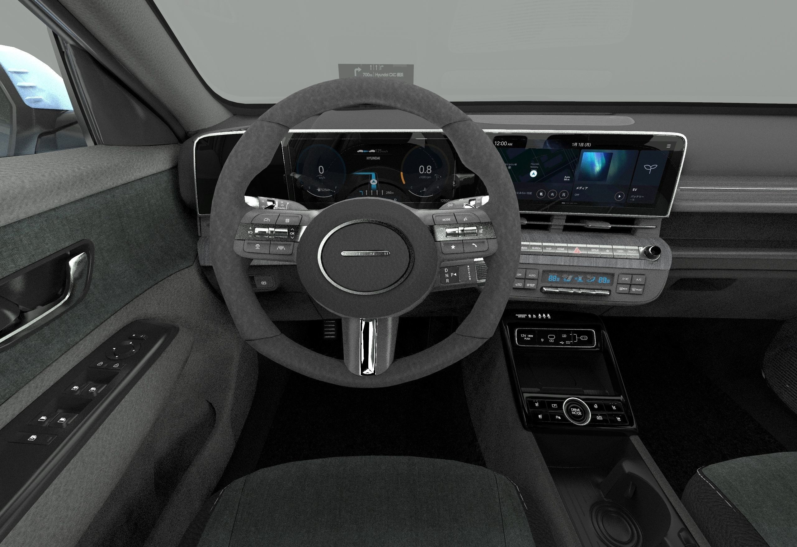 Hyundai Kona N line 2024 HQ interior 3D model_16