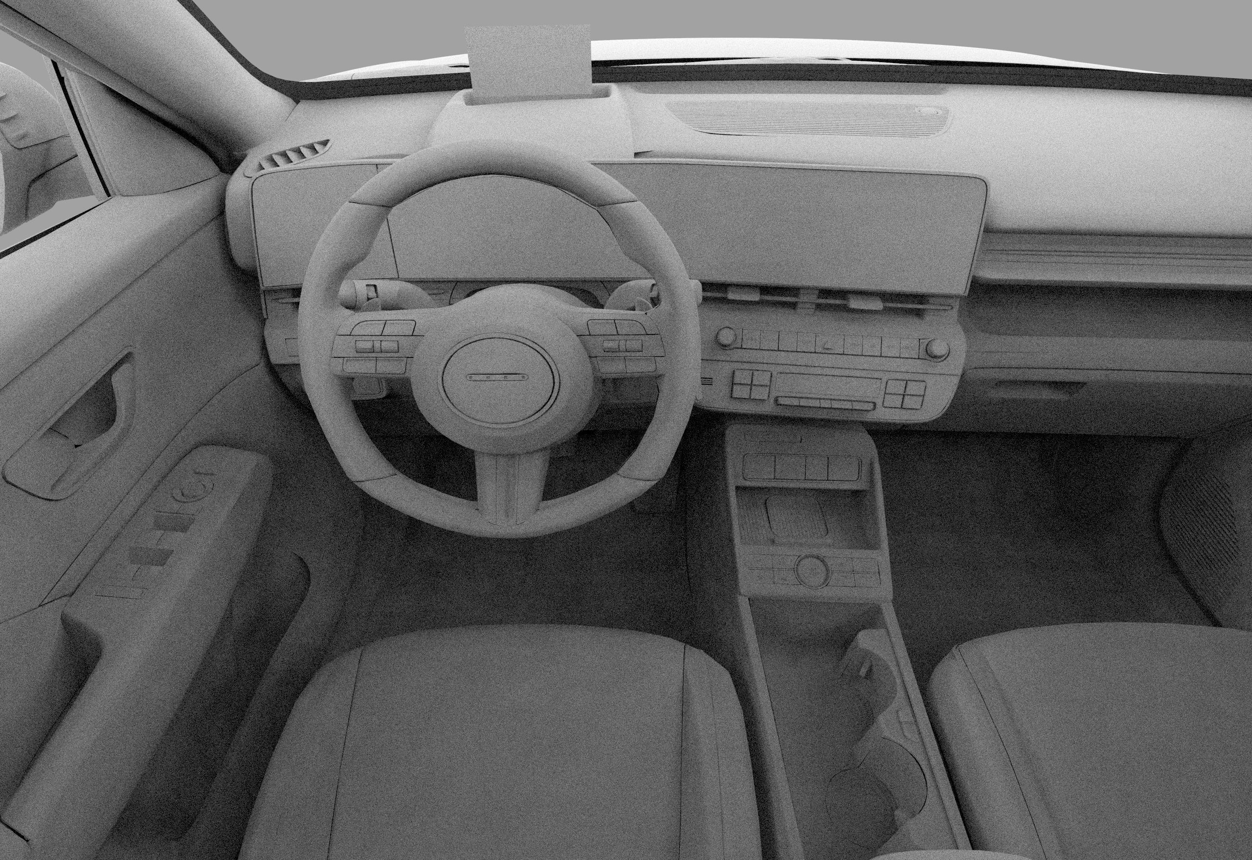 Hyundai Kona N line 2024 HQ interior 3D model_35