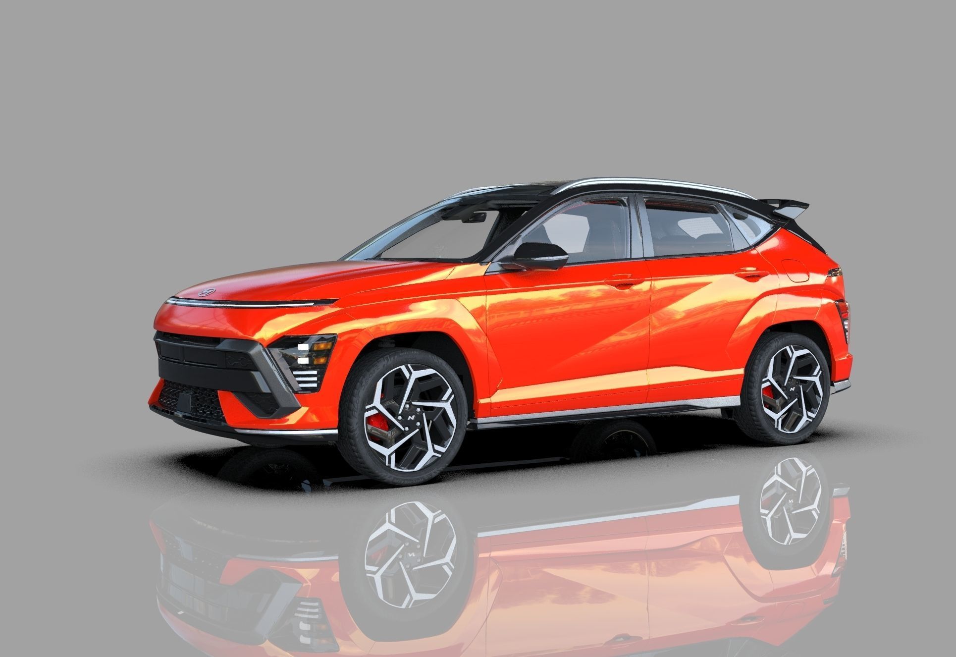 Hyundai Kona N line 2024 HQ interior 3D model_1